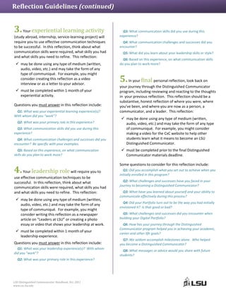 LSU Distinguished Communicator Handbook | PDF