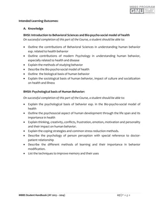 Handbook for MBBS Students-2013-2014