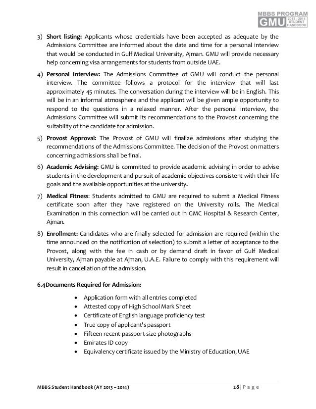 handbook for mbbs students 2013 2014 gmu cover letter