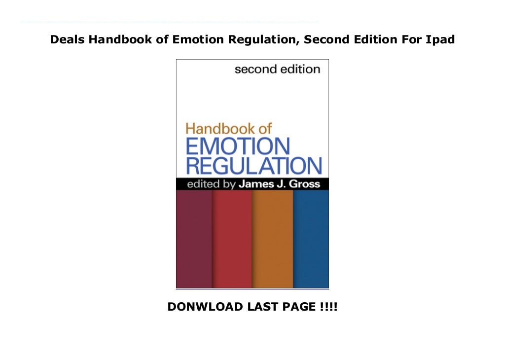 Deals Handbook of Emotion Regulation, Second Edition For Ipad