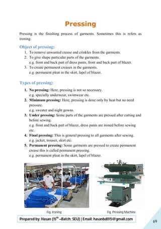 Handbook of garments manufacturing technology