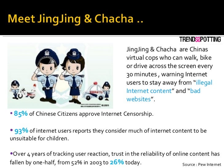 JingJing & Chacha  are Chinas  virtual cops who can walk, bike or drive across the screen every 30 minutes , warning Inter...