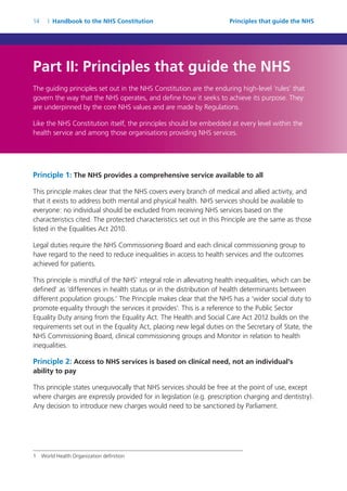 Nhs Core Values Pdf The NHS Constitution Handbook | PDF