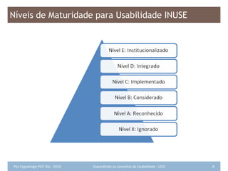 Níveis de Maturidade para Usabilidade INUSE 