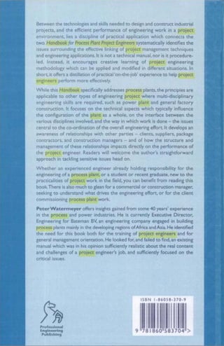 Handbook For Process Plant Project Engineers - Peter Watermeyer