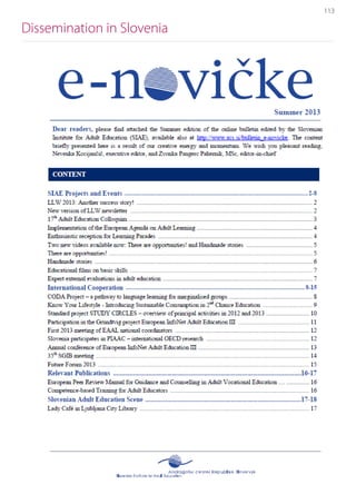113
Dissemination in Slovenia
 