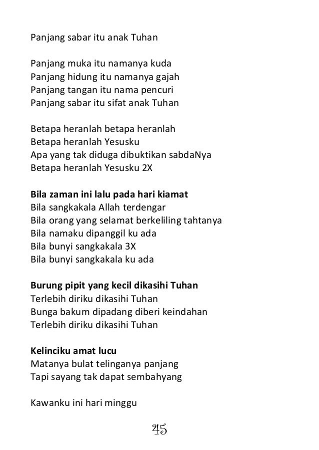 Handbook Lagu Sekolah Minggu
