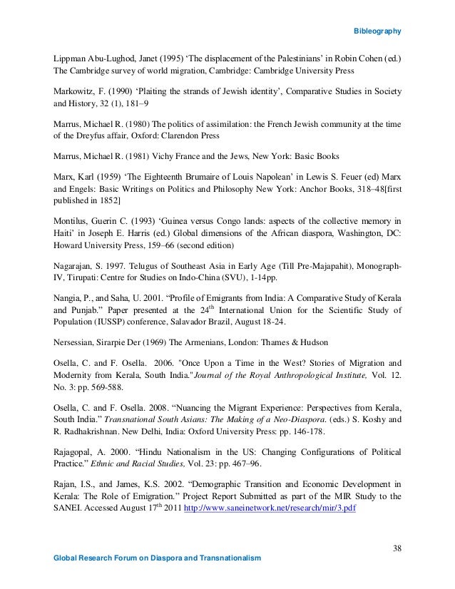 Handbook Of Bibliography On Diaspora And Transnationalism 2013
