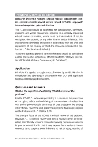 Hand book of good clinical research practice | PDF