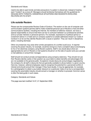 Reuters Guide Reuters Journalism Handbook | PDF