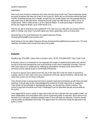 Reuters Writing Reuters Journalism Handbook | PDF