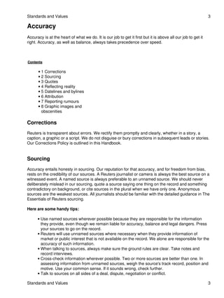 Reuters Guide Reuters Journalism Handbook | PDF