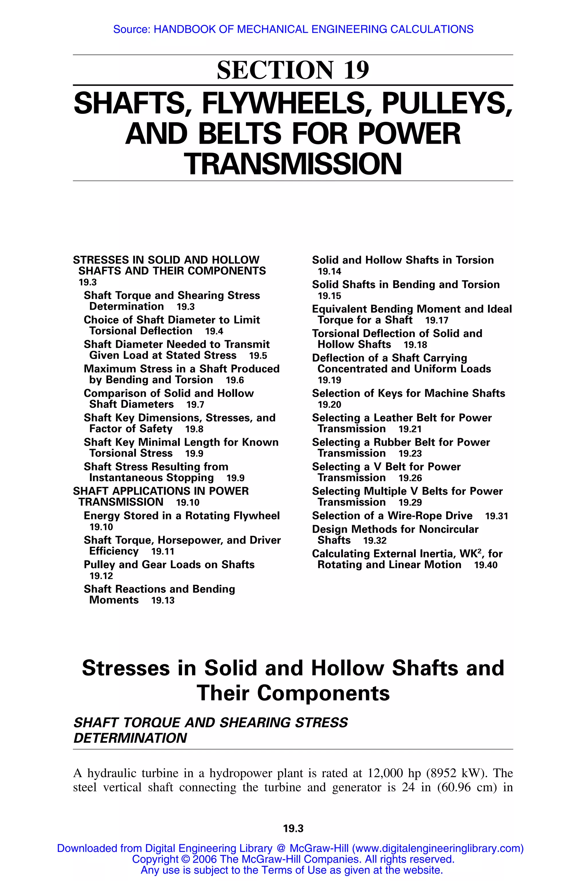 Handbook of mechanical engineering calculations