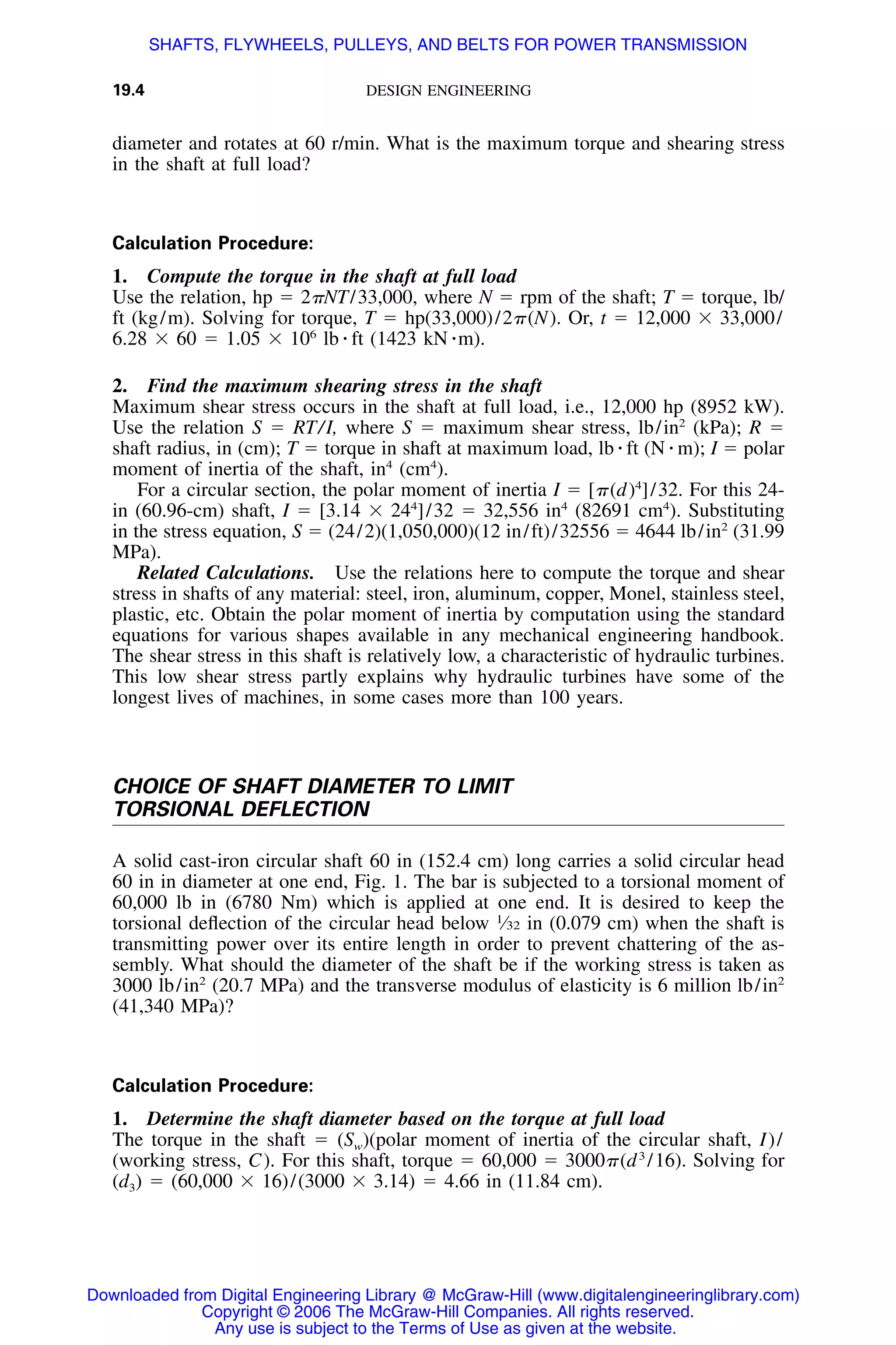 Handbook of mechanical engineering calculations