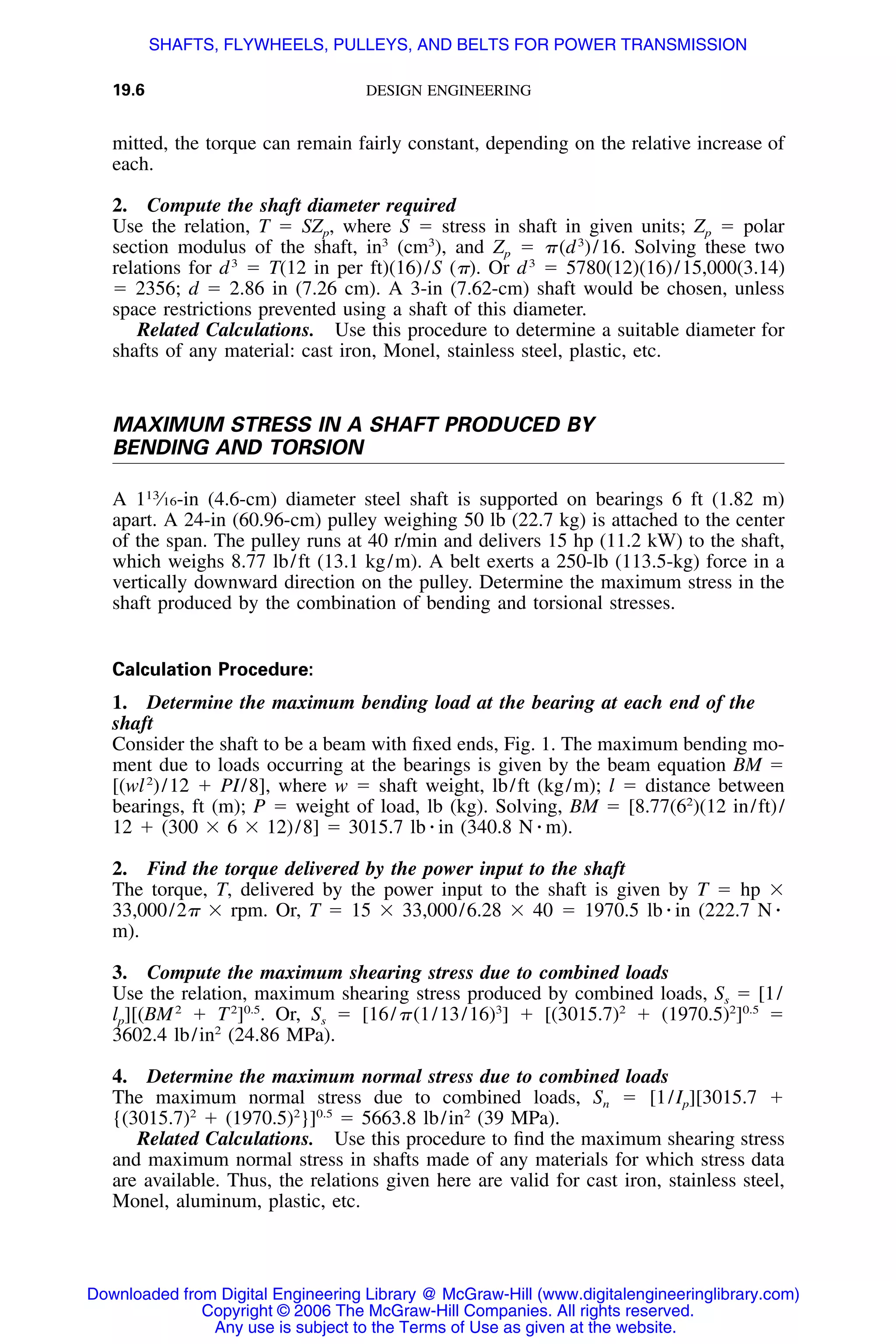 Handbook of mechanical engineering calculations