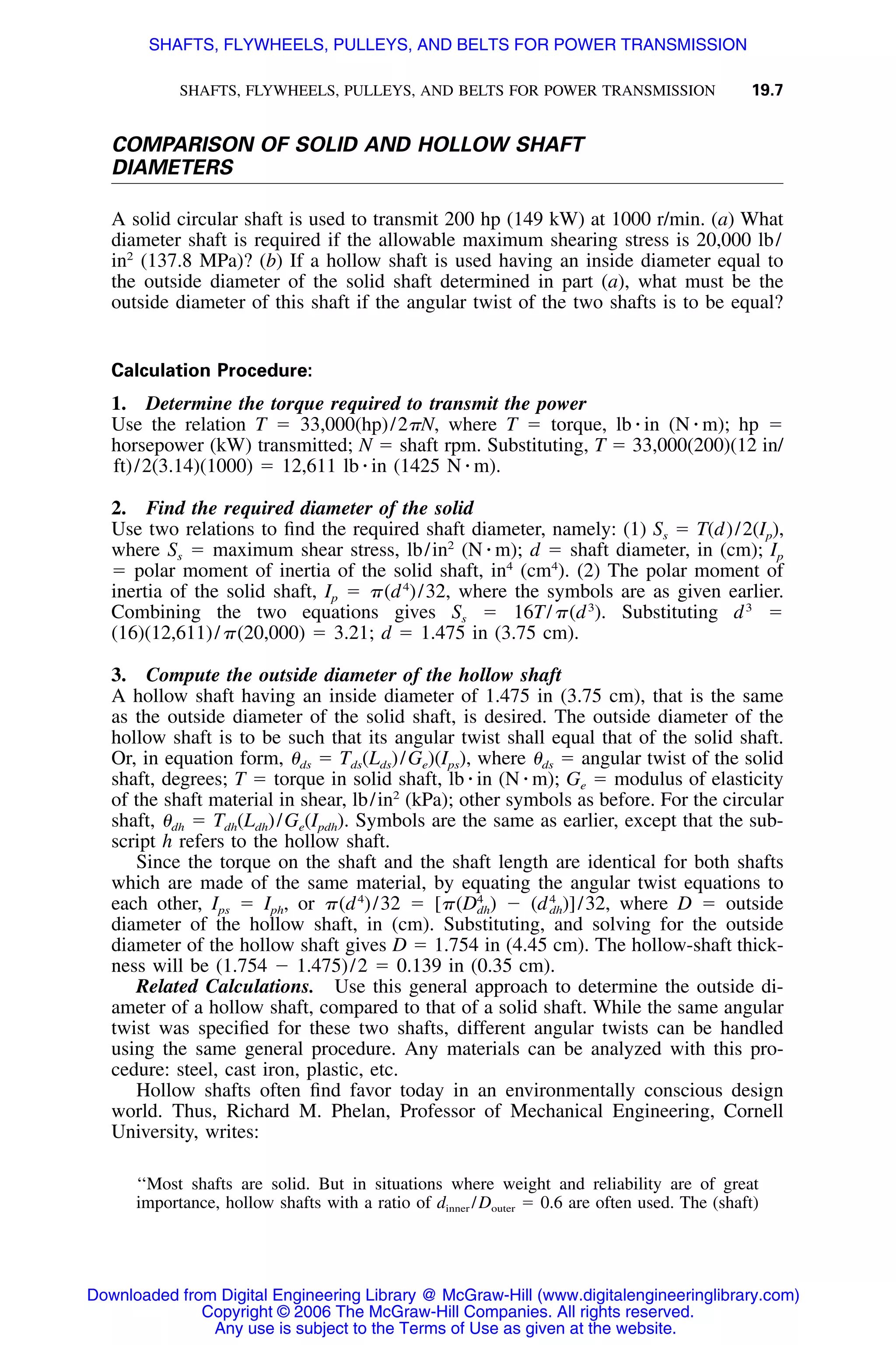 Handbook of mechanical engineering calculations