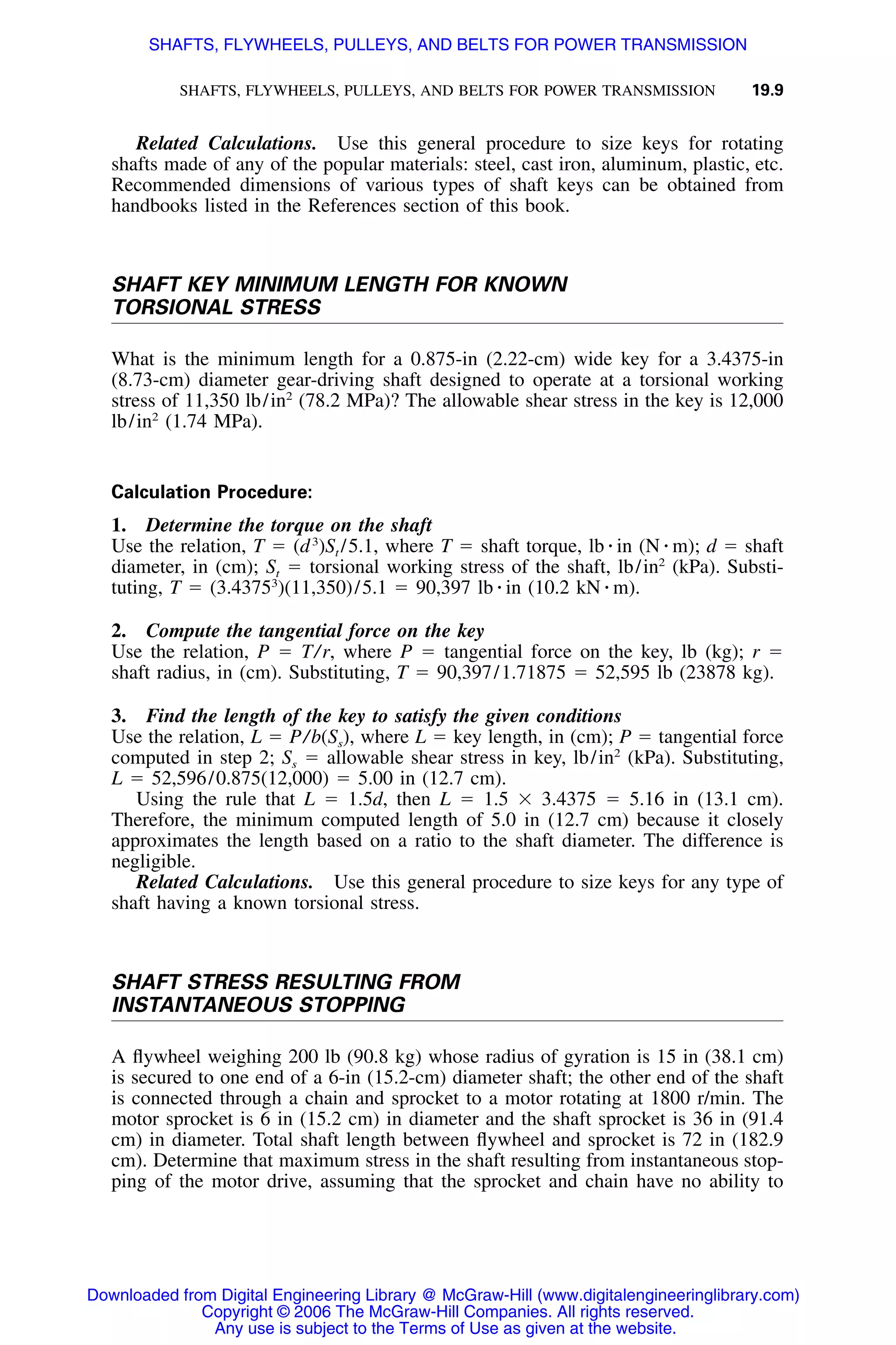 Handbook of mechanical engineering calculations