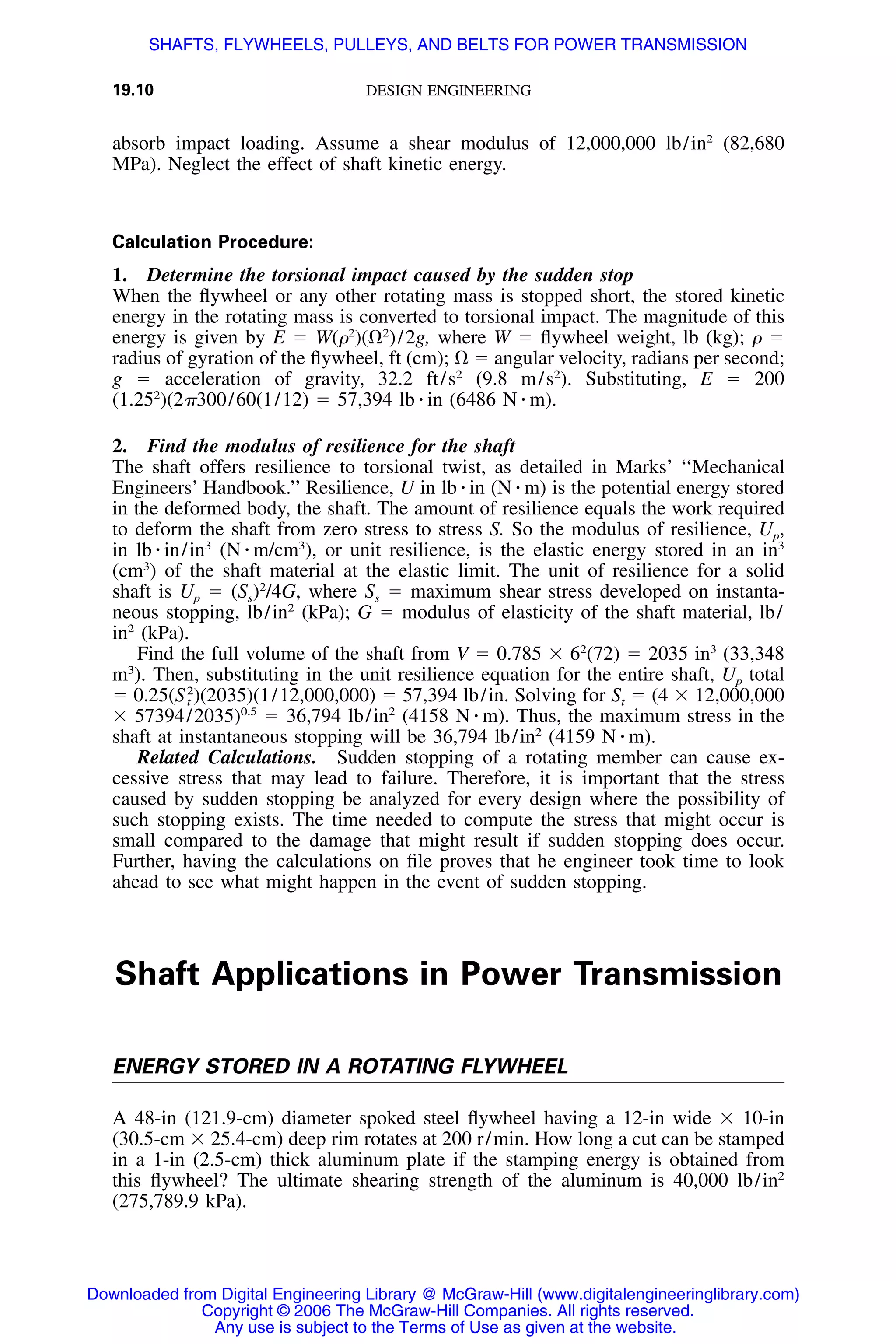 Handbook of mechanical engineering calculations