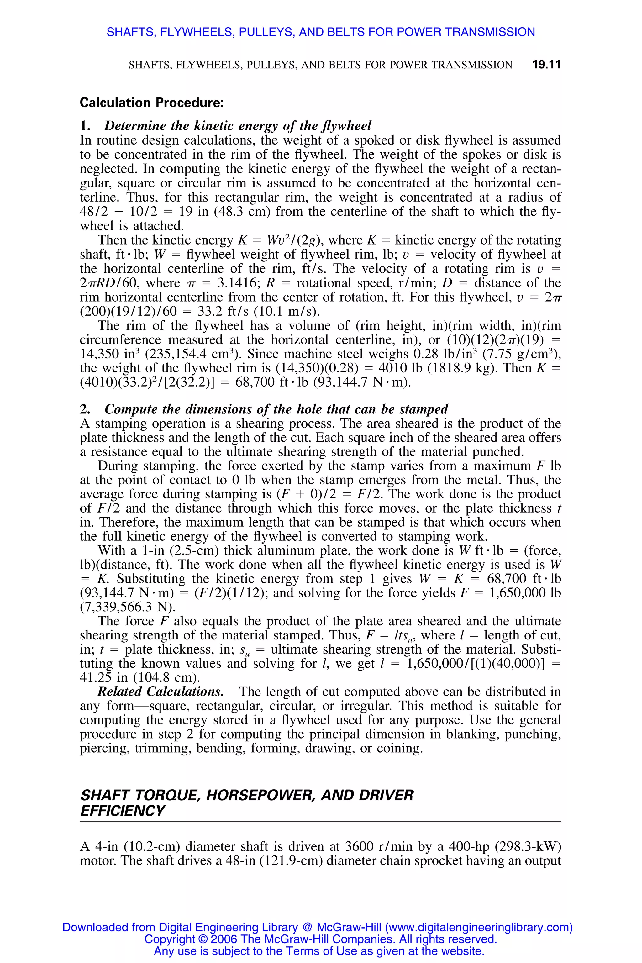 Handbook of mechanical engineering calculations