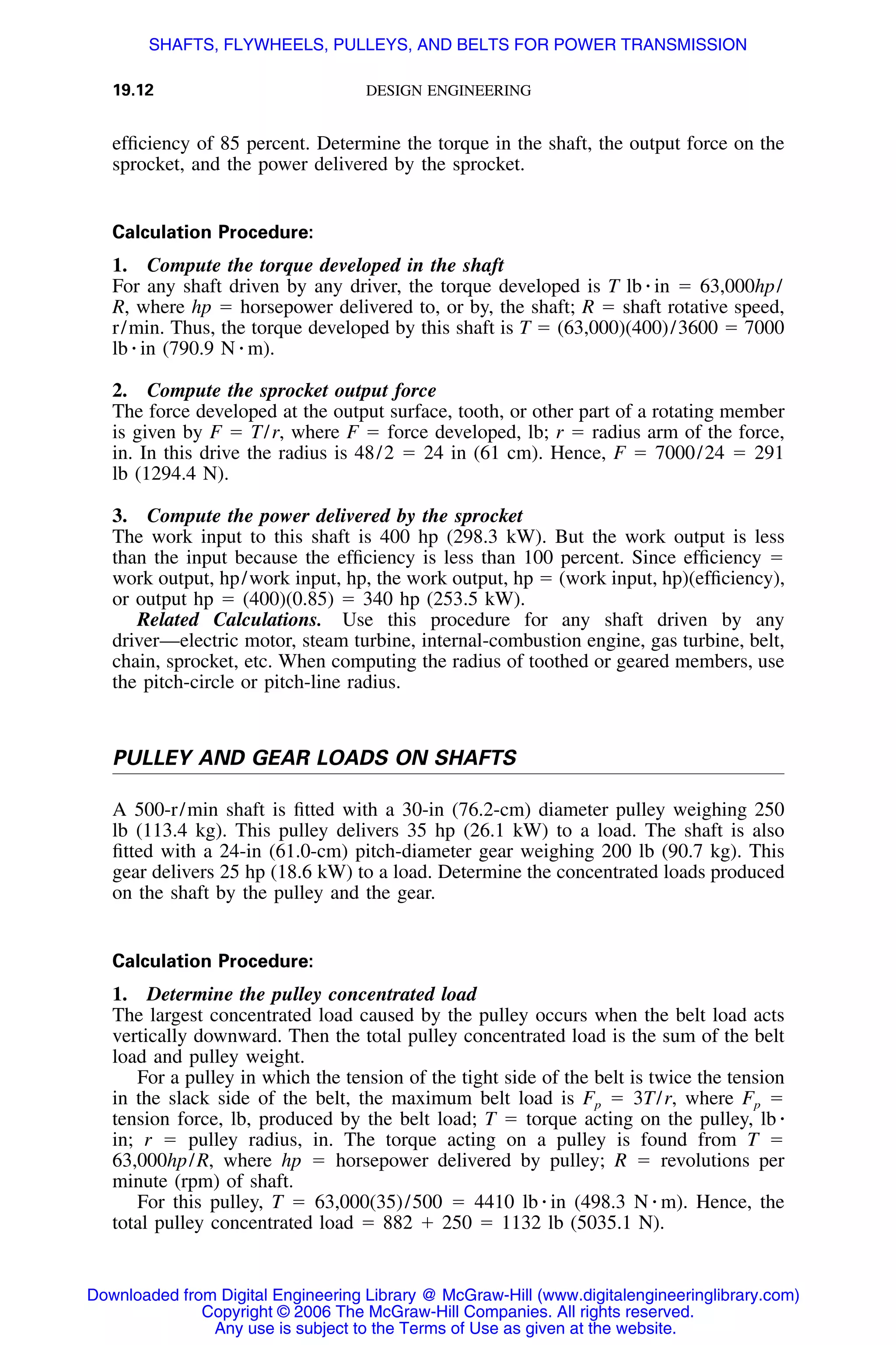 Handbook of mechanical engineering calculations