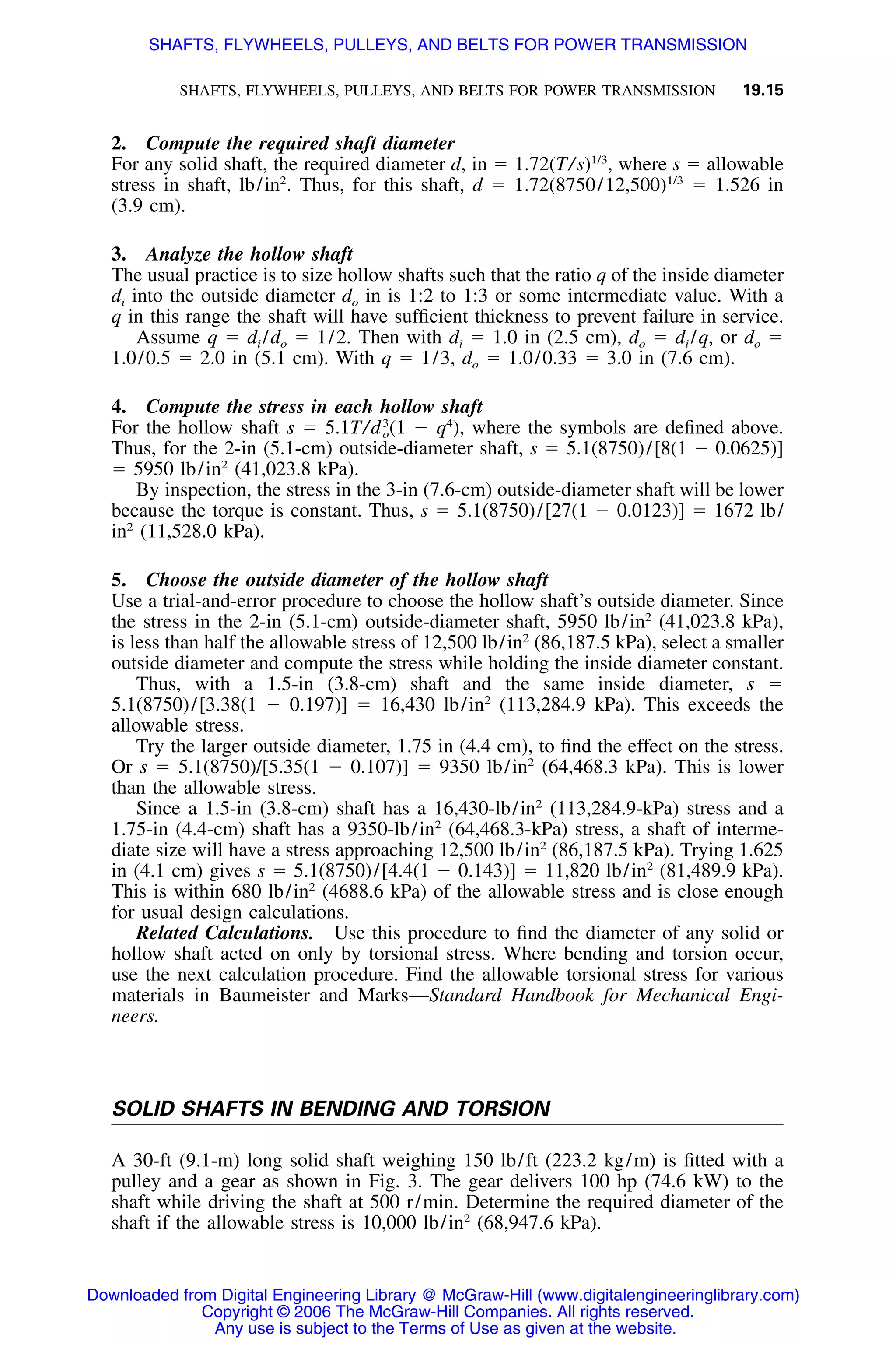 Handbook of mechanical engineering calculations