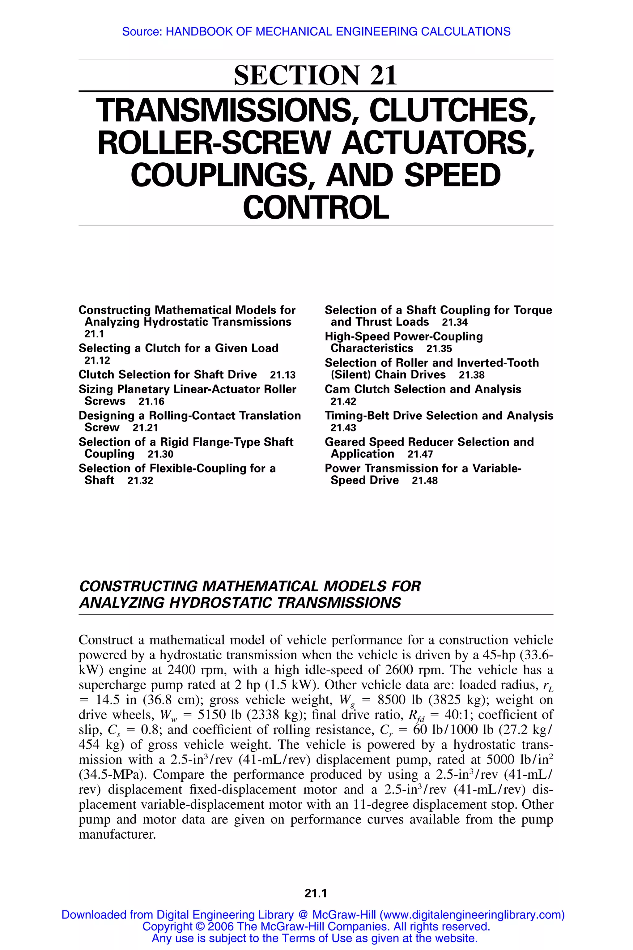Handbook of mechanical engineering calculations