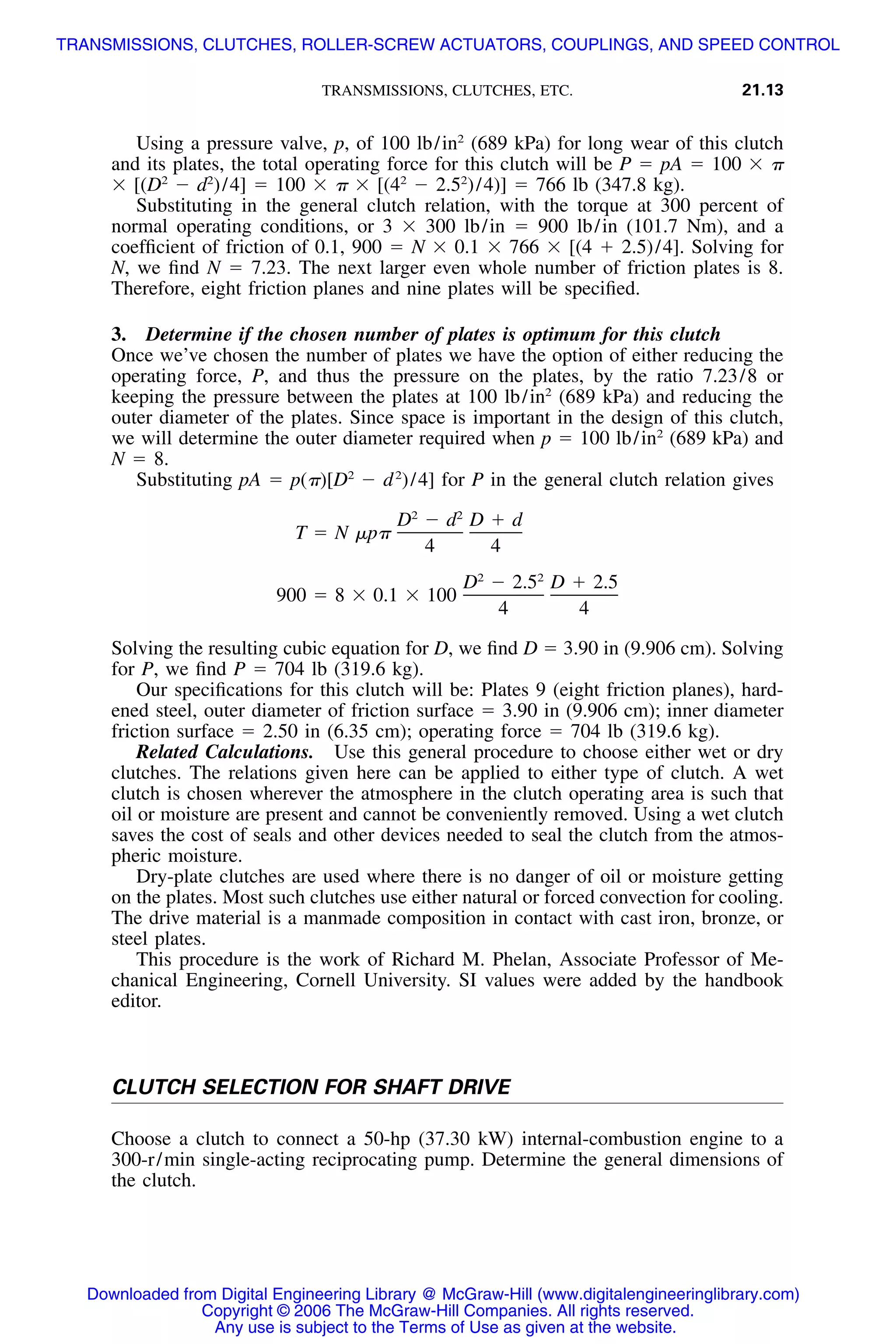 Handbook of mechanical engineering calculations