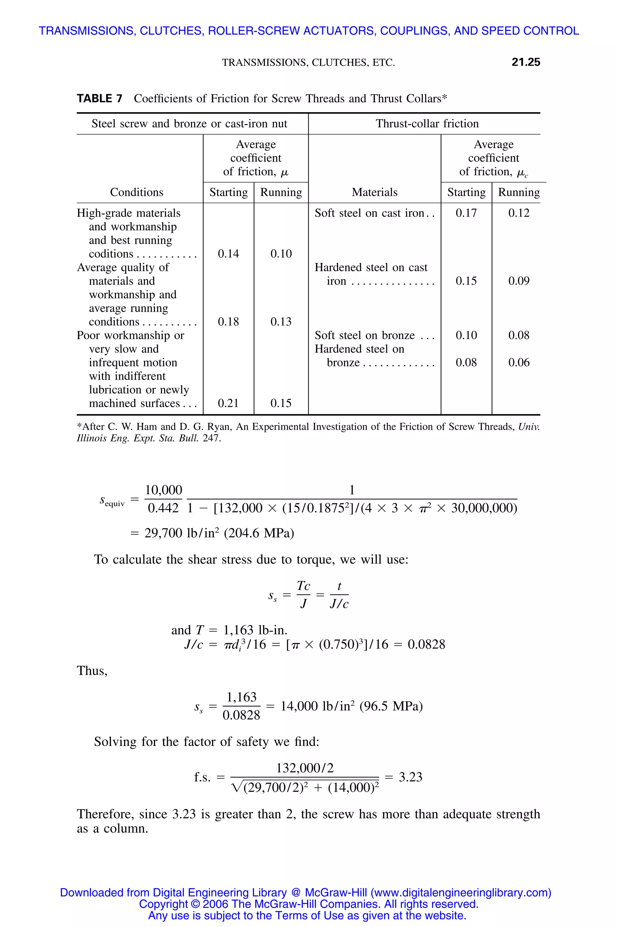 Handbook of mechanical engineering calculations