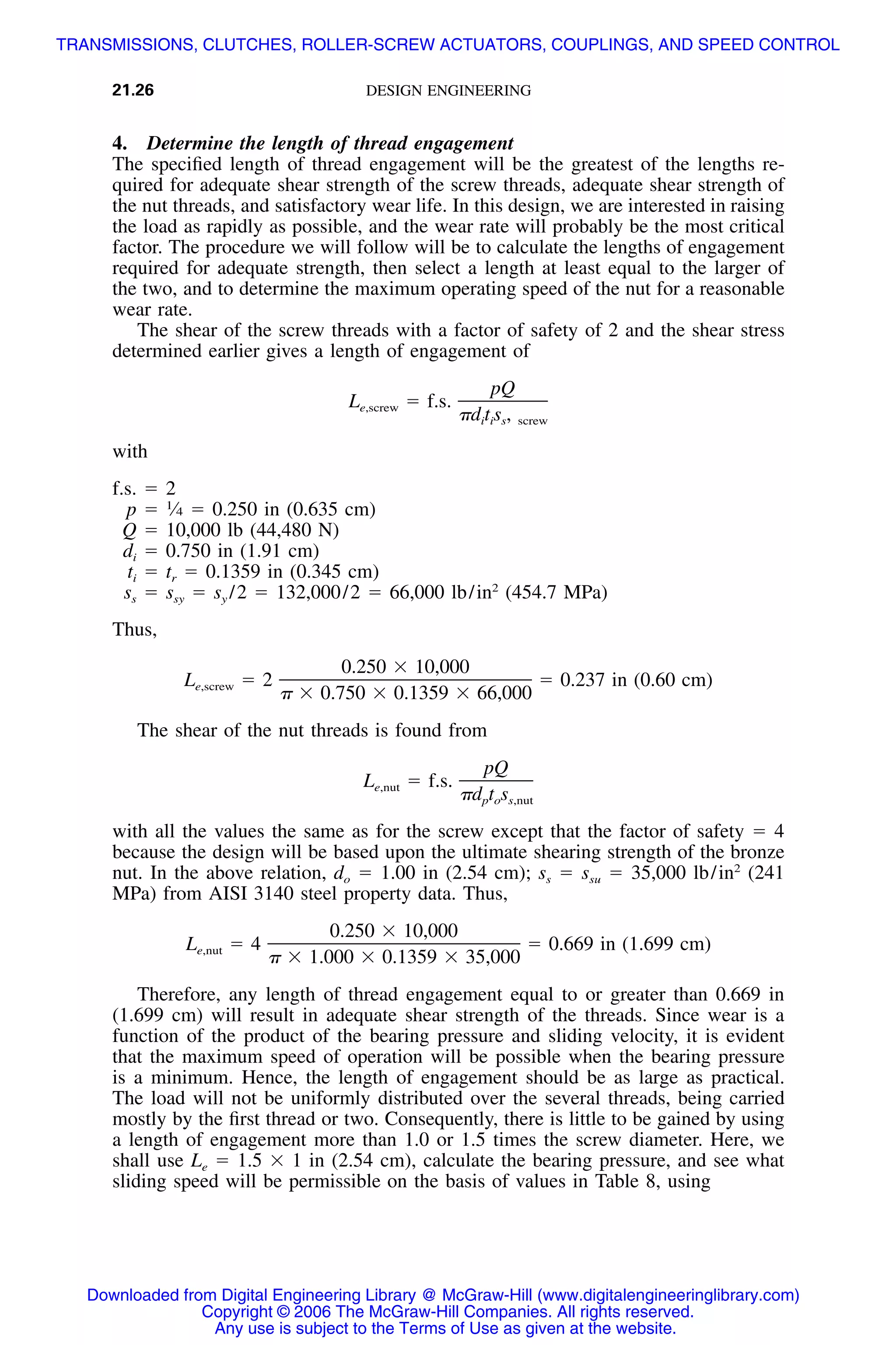Handbook of mechanical engineering calculations