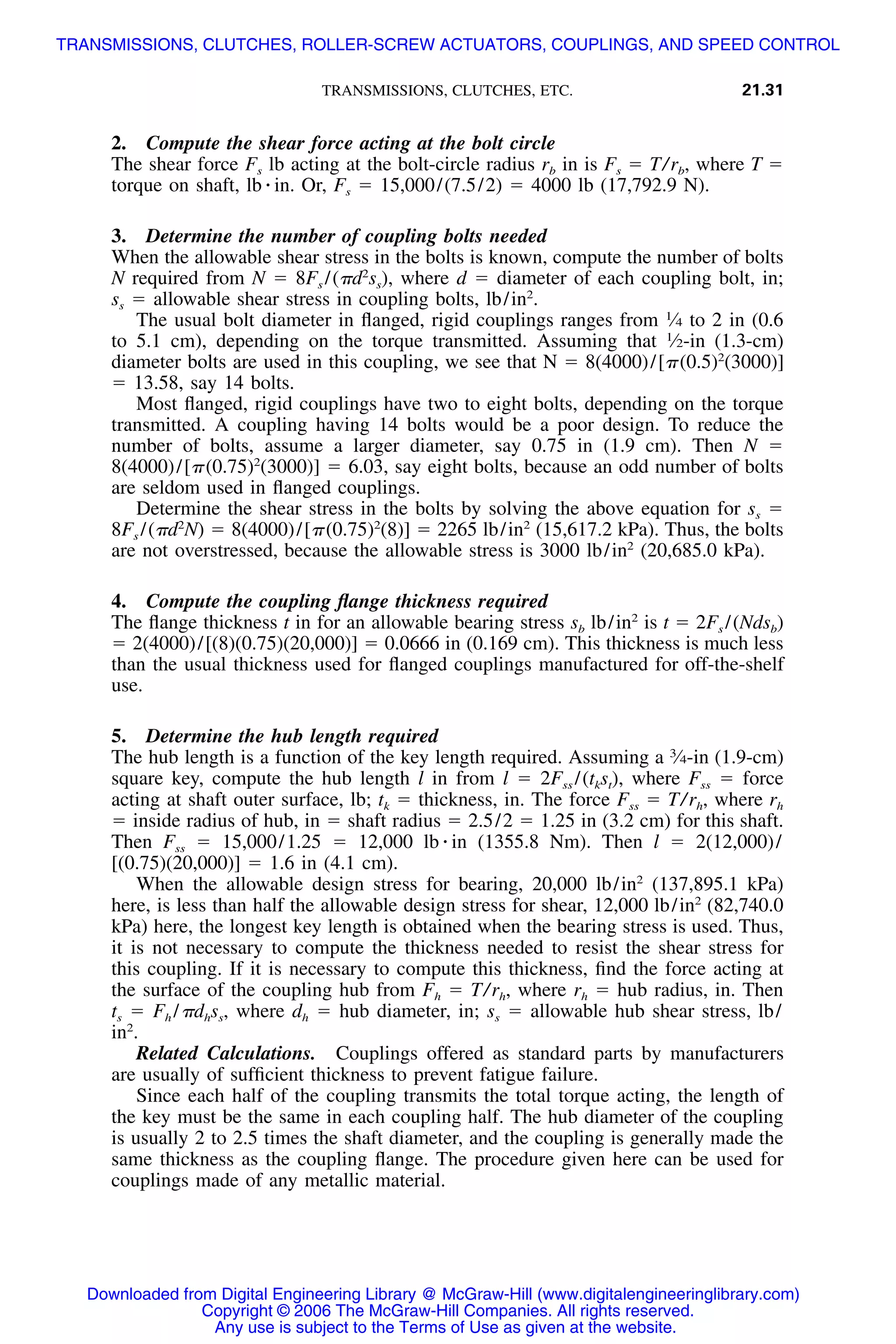 Handbook of mechanical engineering calculations