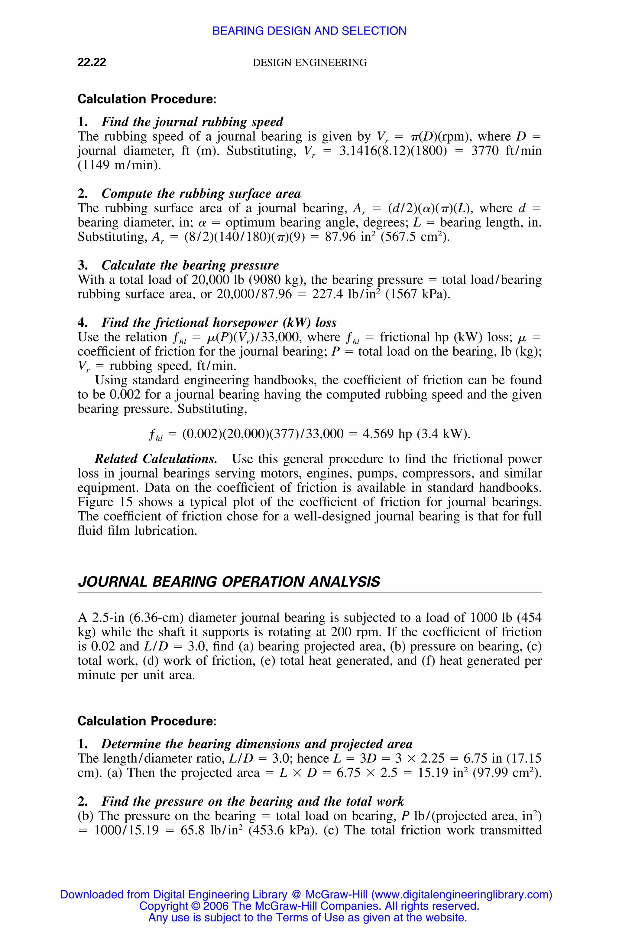 Handbook of mechanical engineering calculations