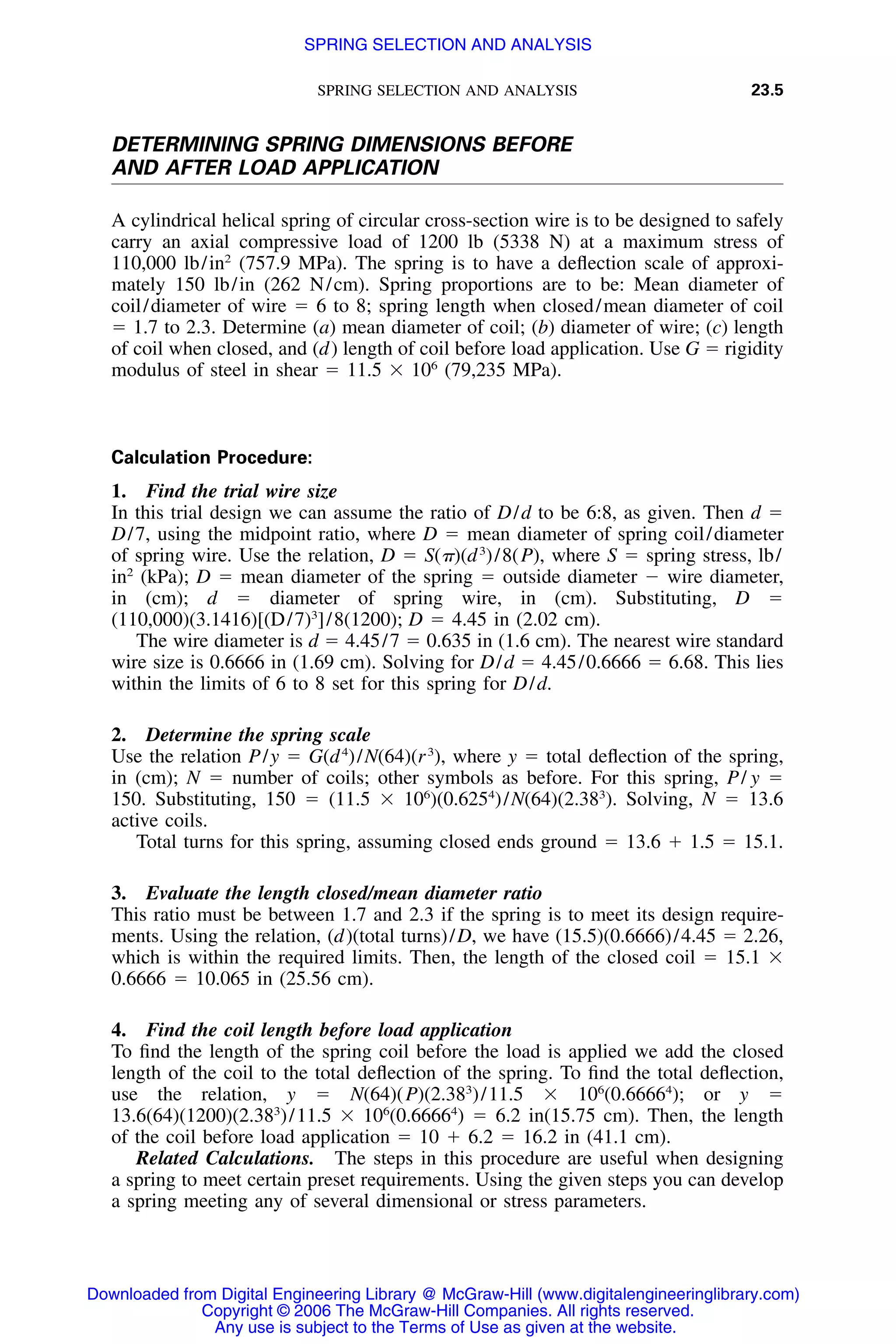 Handbook of mechanical engineering calculations