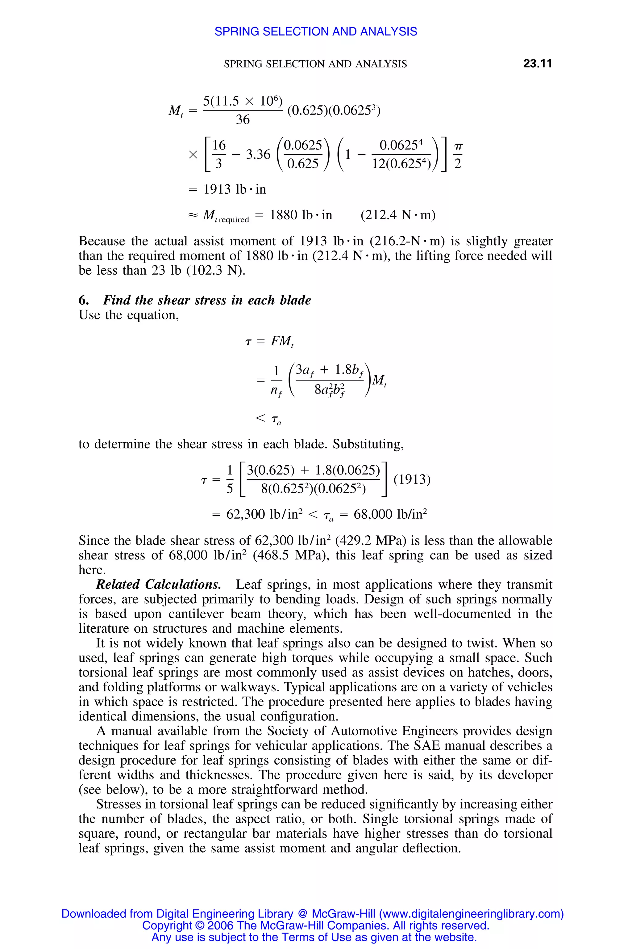 Handbook of mechanical engineering calculations