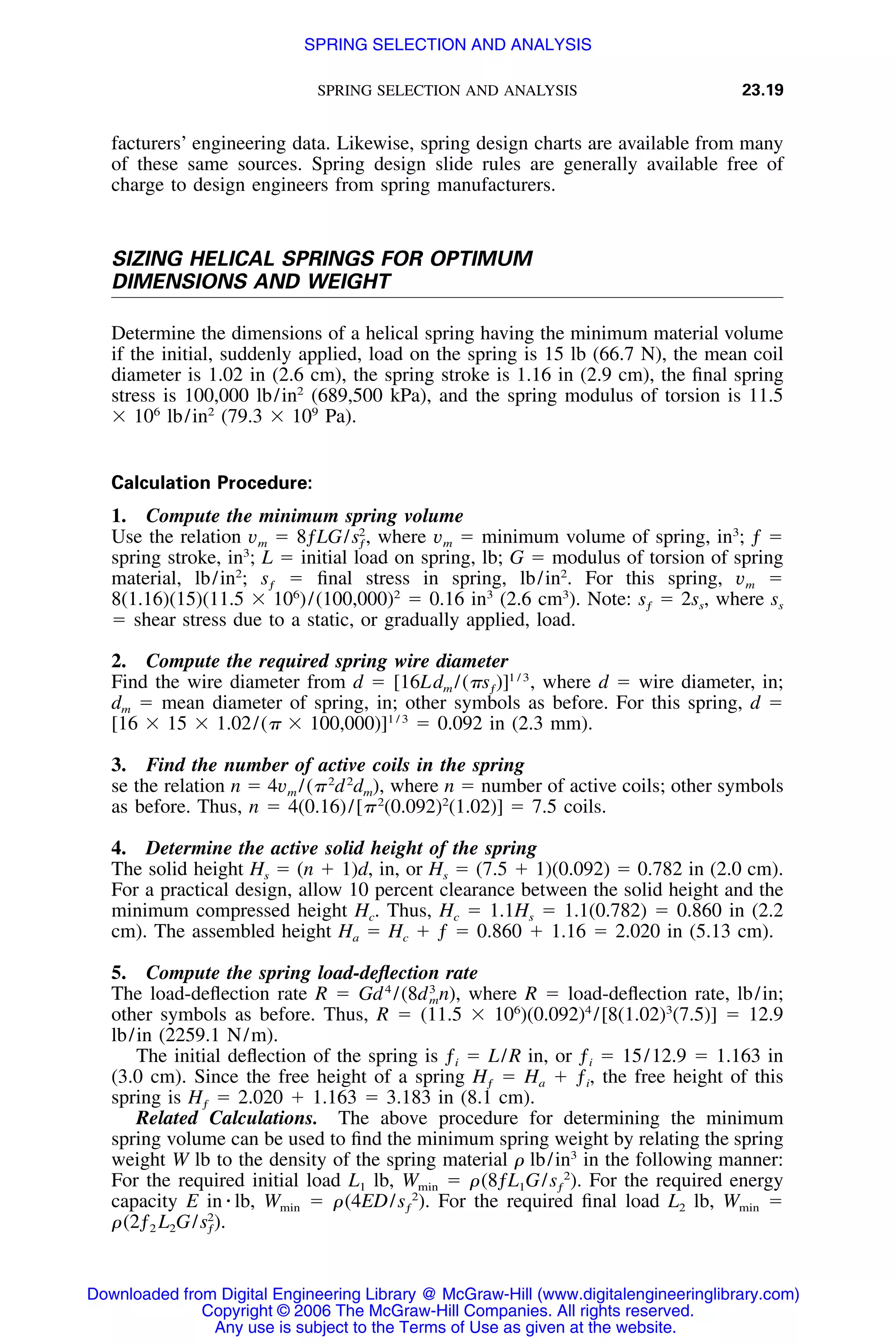 Handbook of mechanical engineering calculations