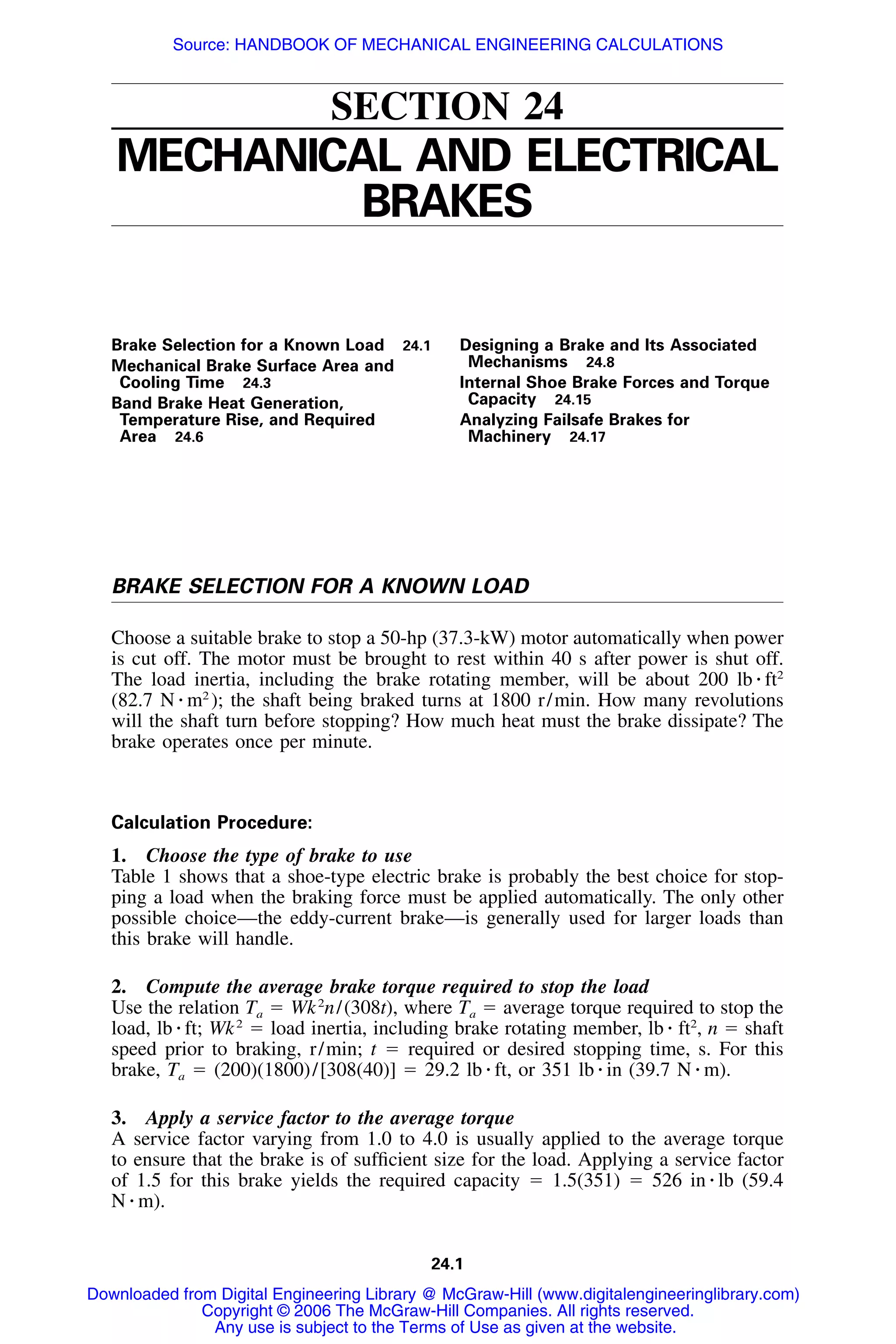 Handbook of mechanical engineering calculations