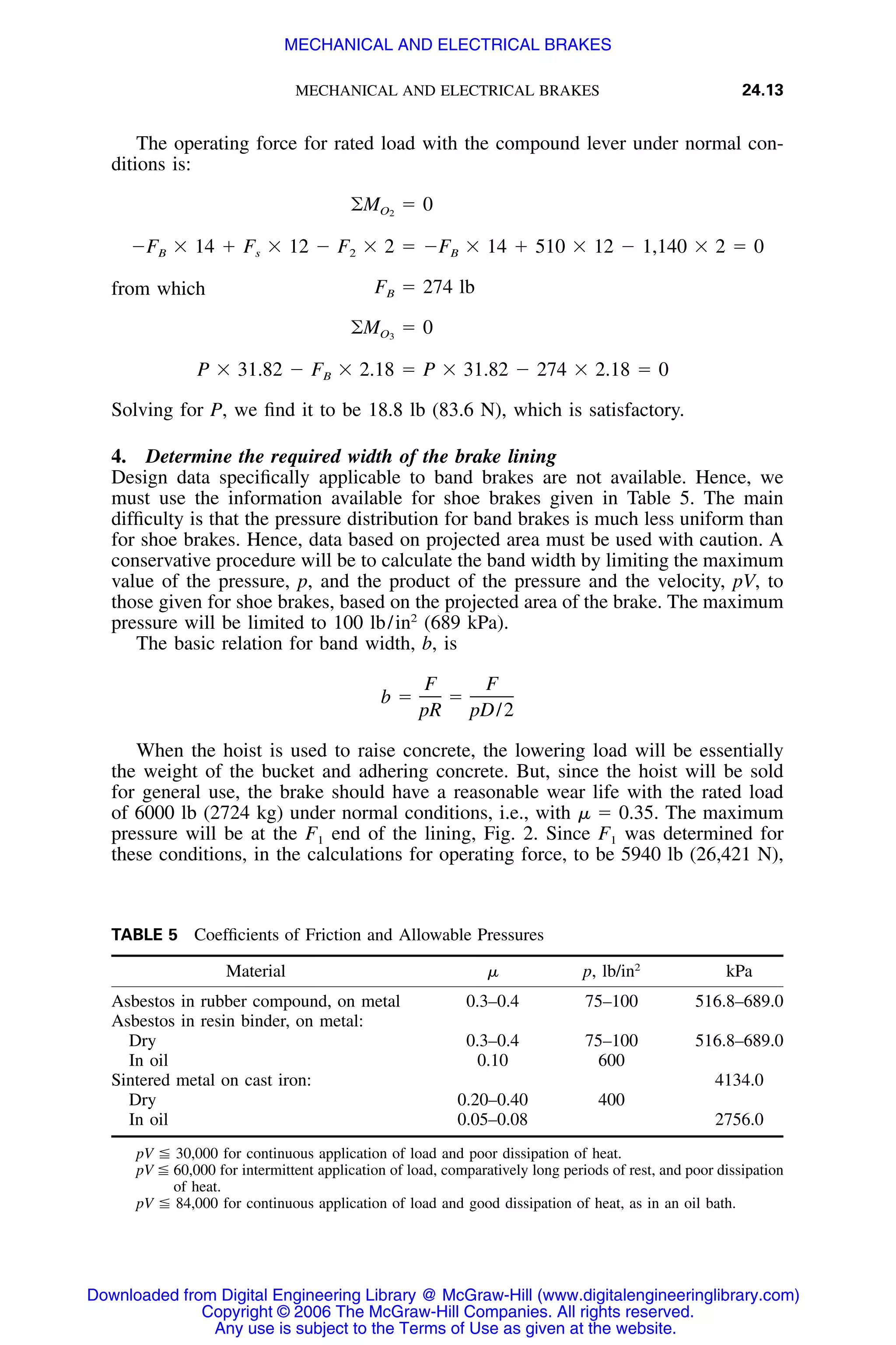 Handbook of mechanical engineering calculations