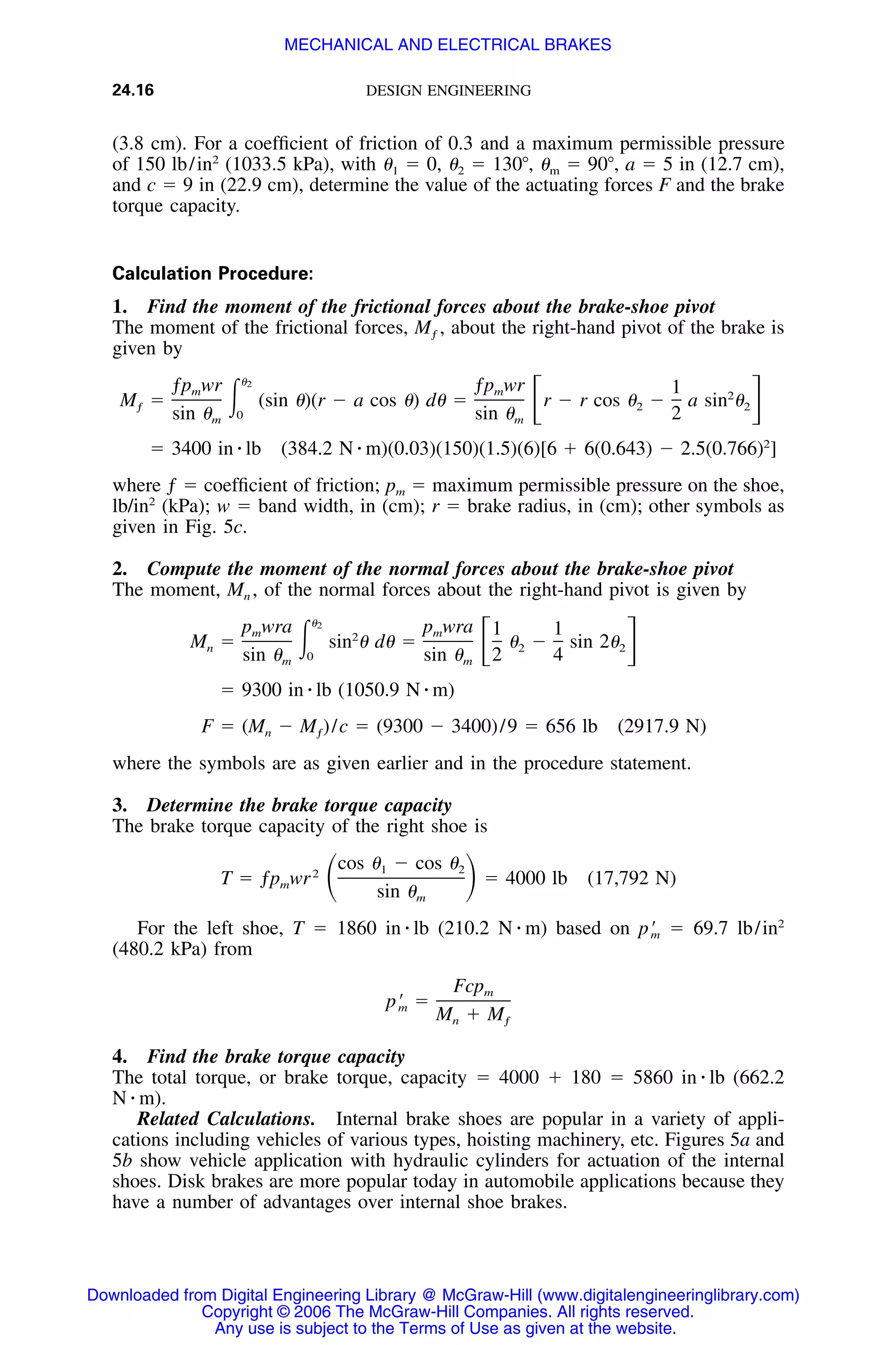 Handbook of mechanical engineering calculations