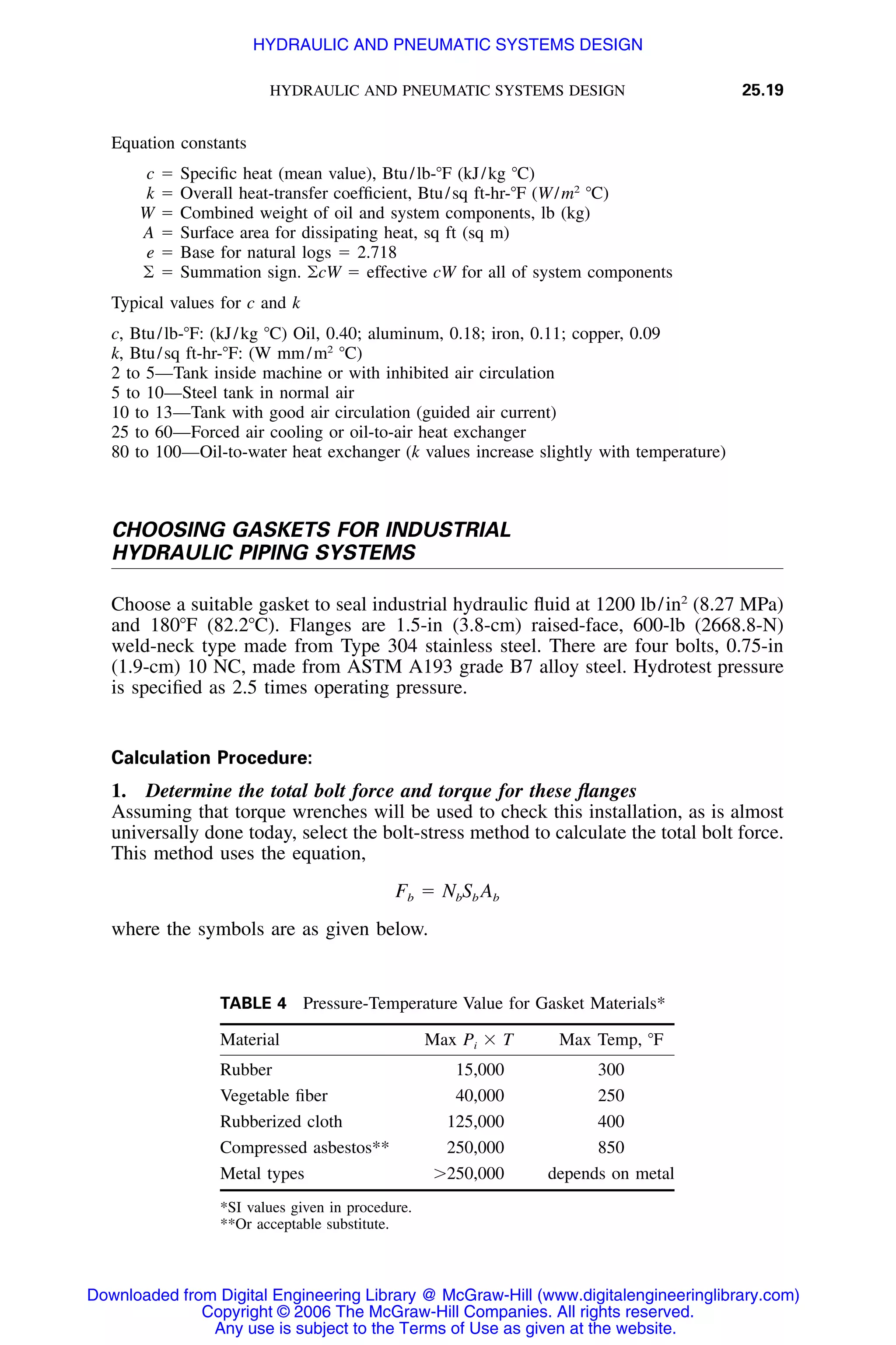 Handbook of mechanical engineering calculations