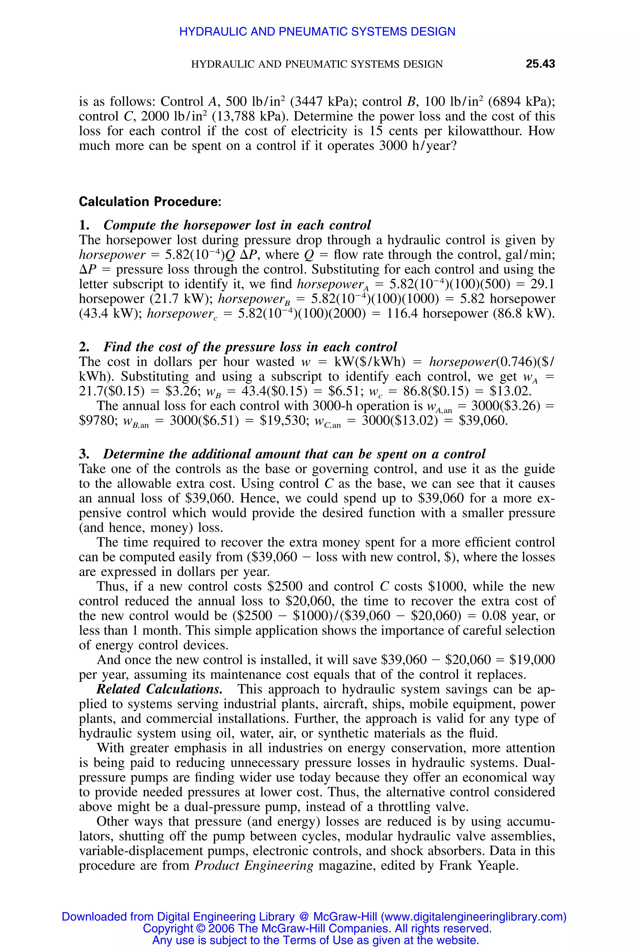 Handbook of mechanical engineering calculations