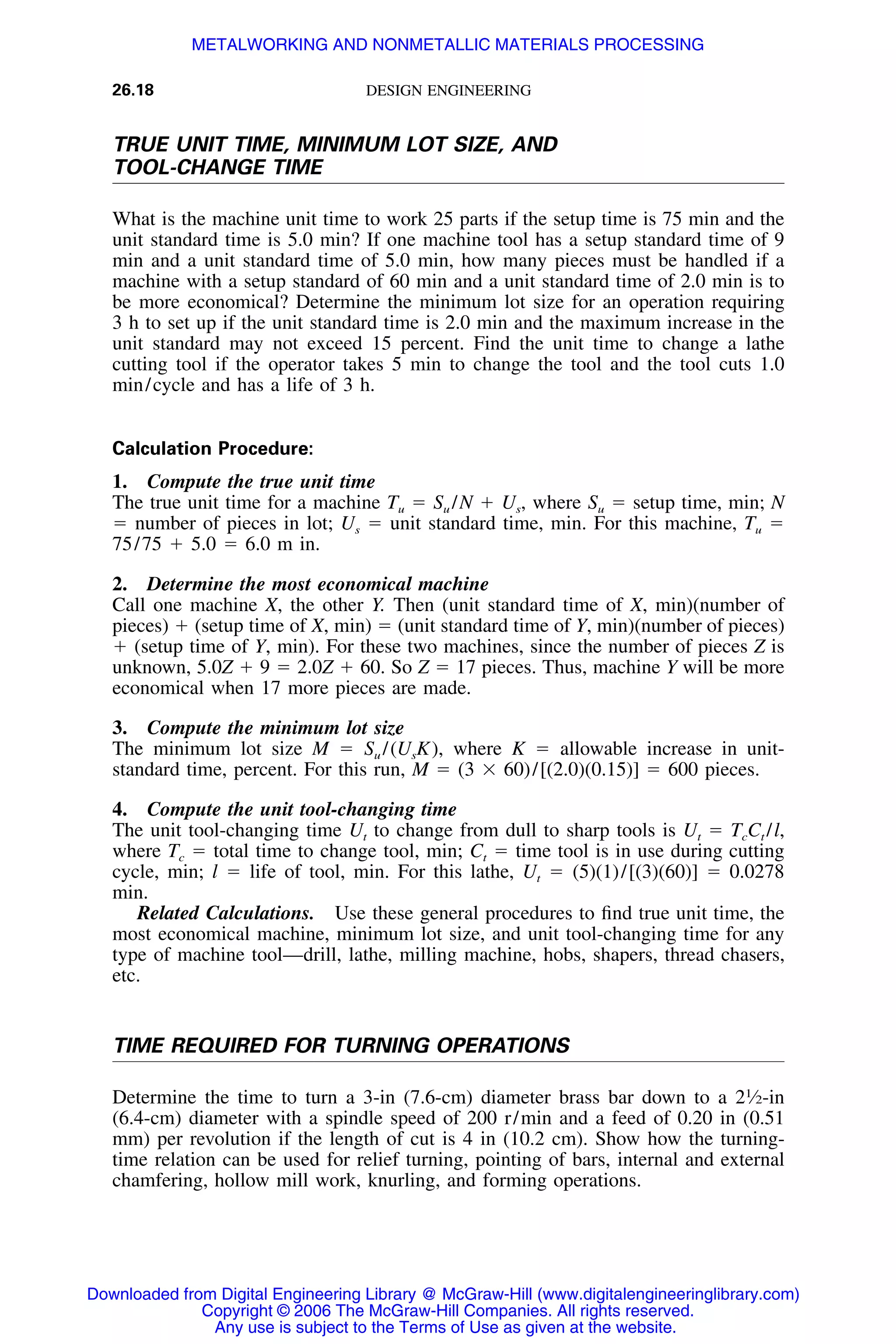 Handbook of mechanical engineering calculations