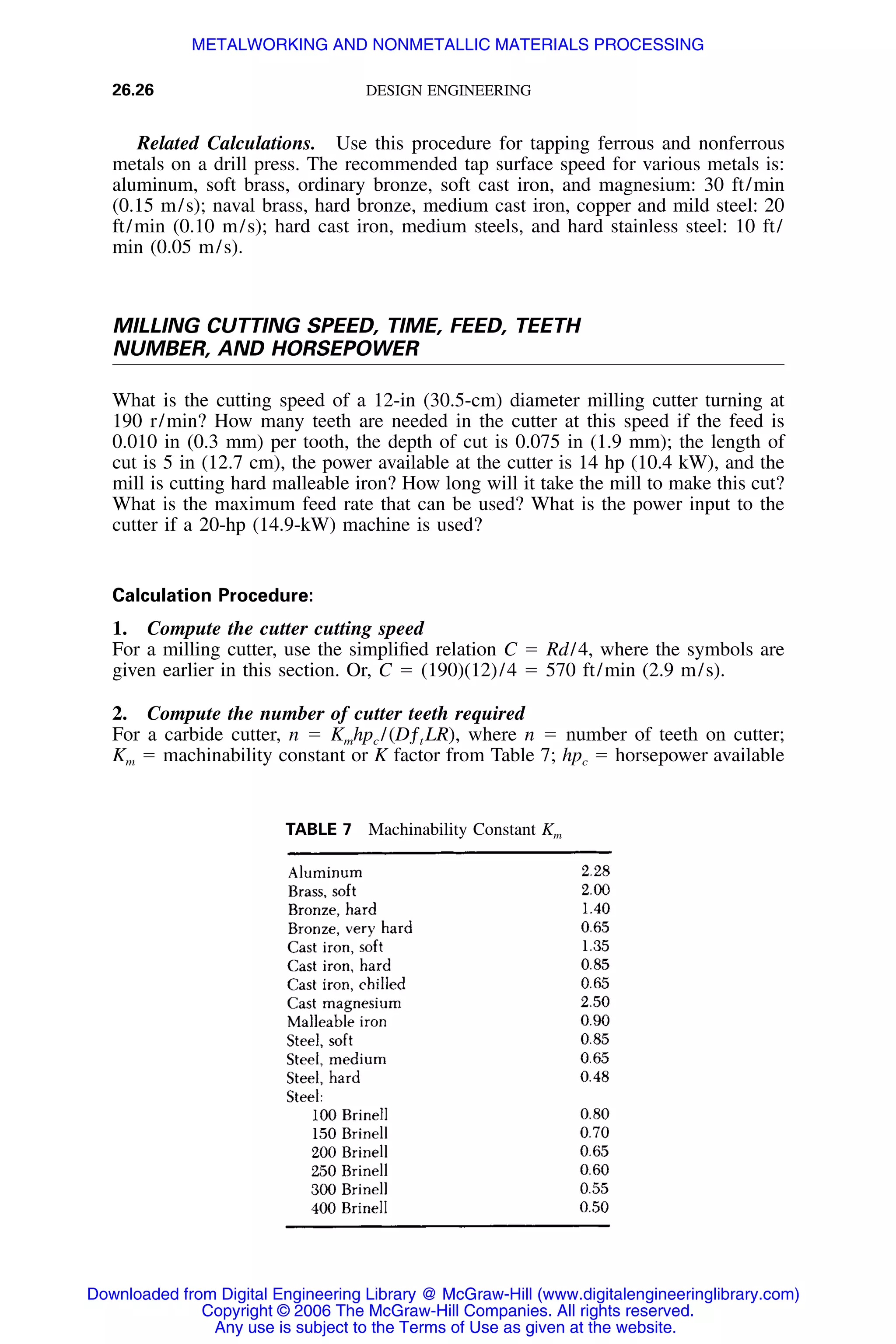 Handbook of mechanical engineering calculations