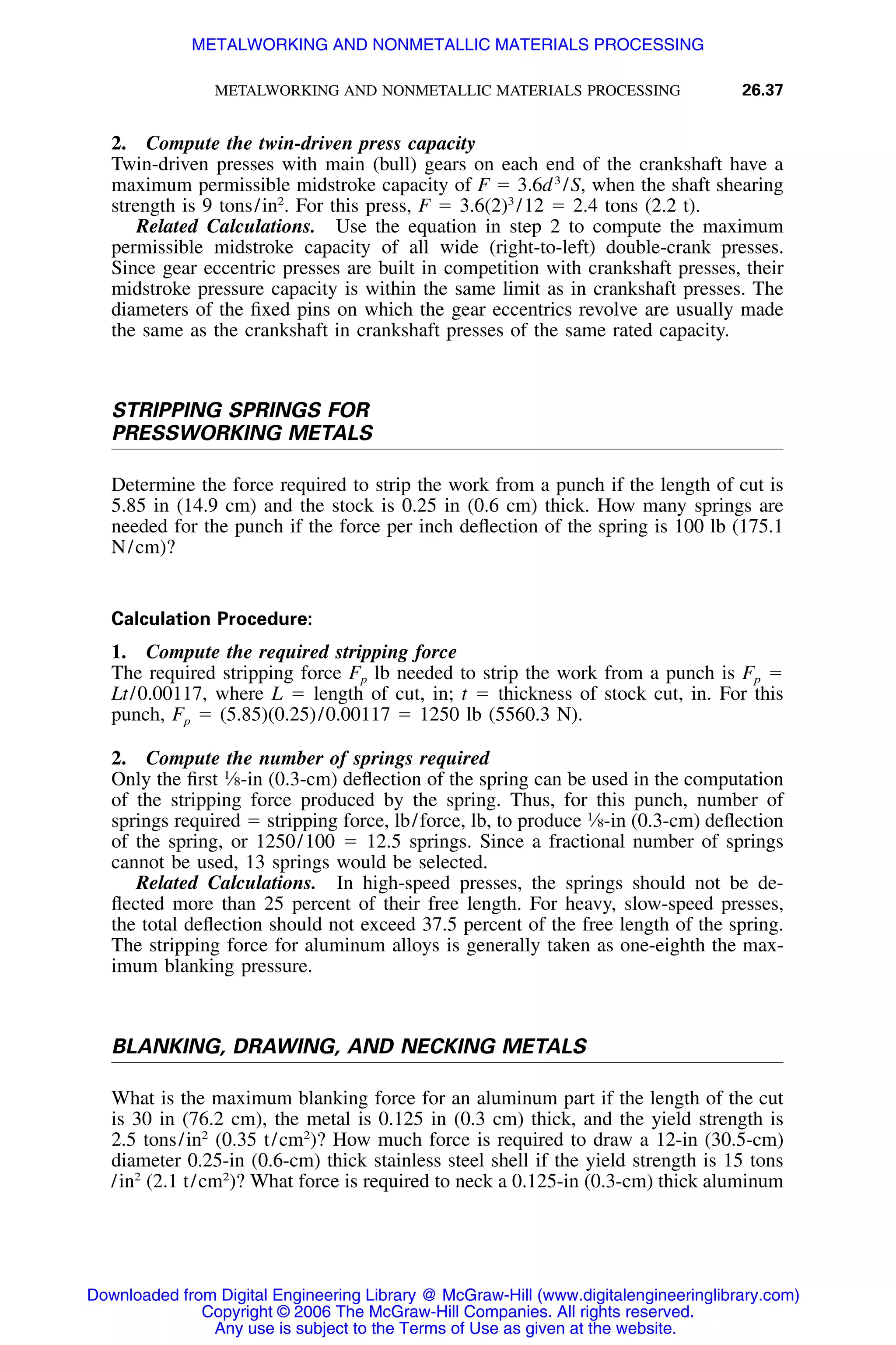 Handbook of mechanical engineering calculations