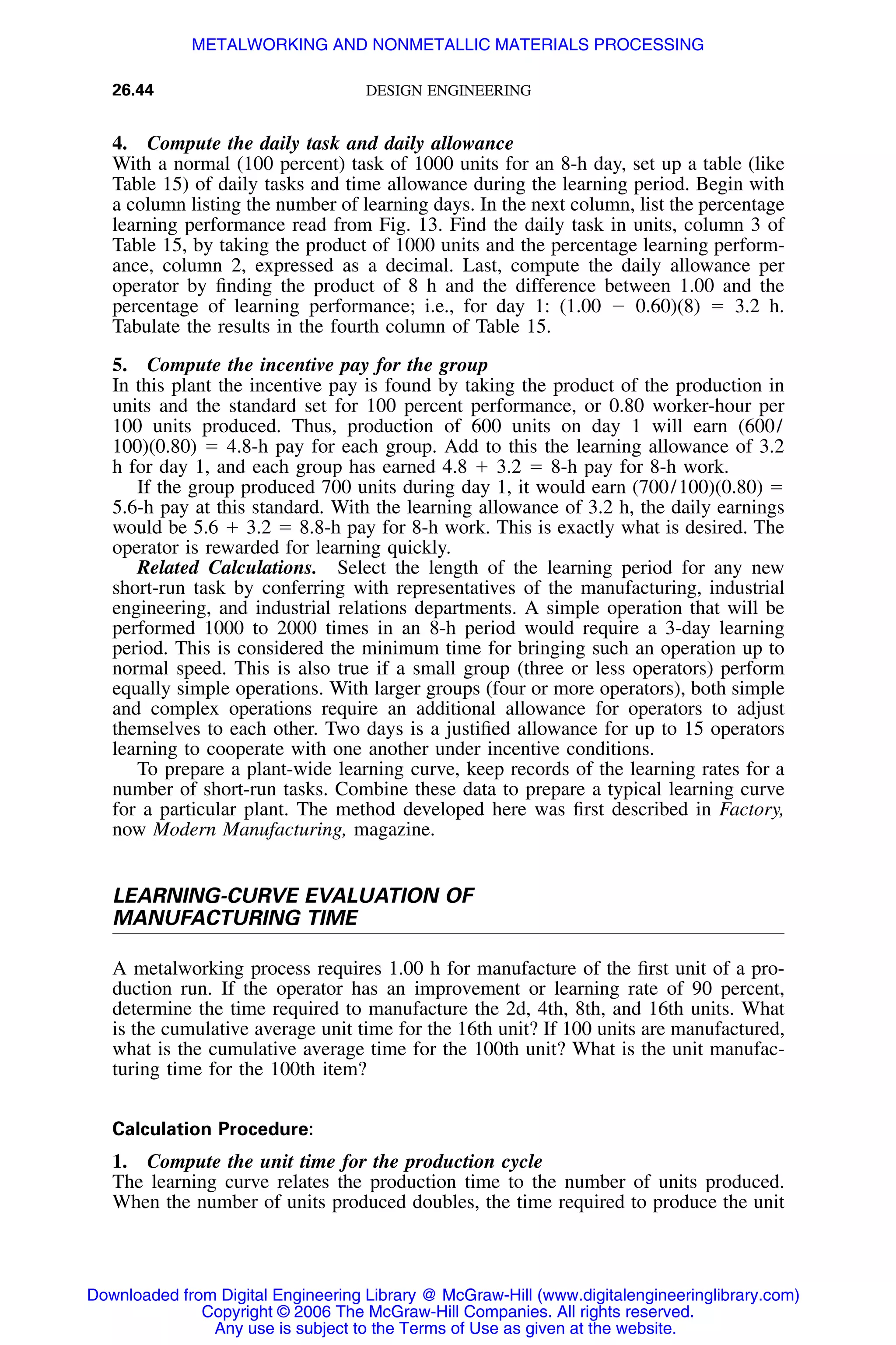 Handbook of mechanical engineering calculations
