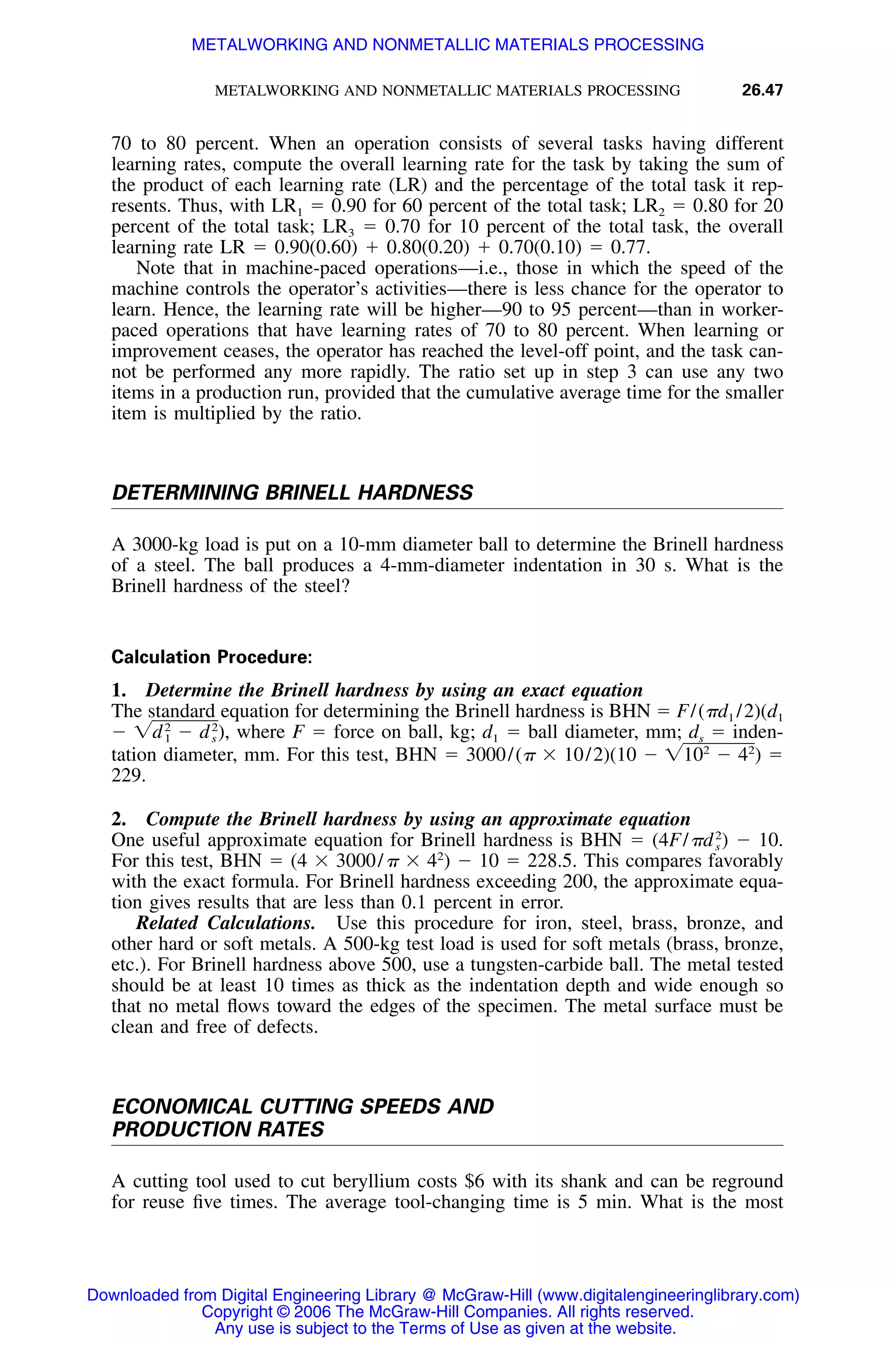 Handbook of mechanical engineering calculations