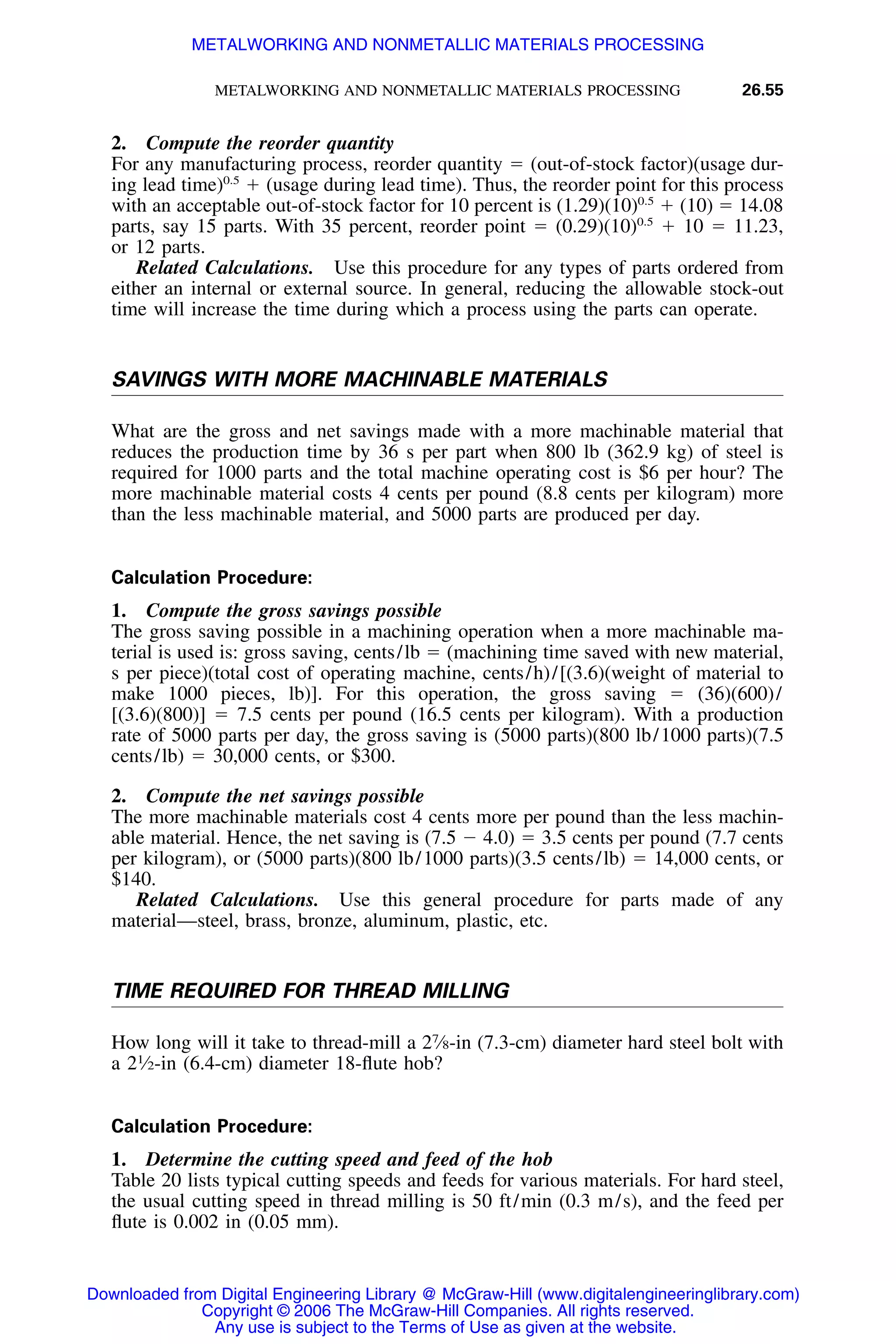 Handbook of mechanical engineering calculations