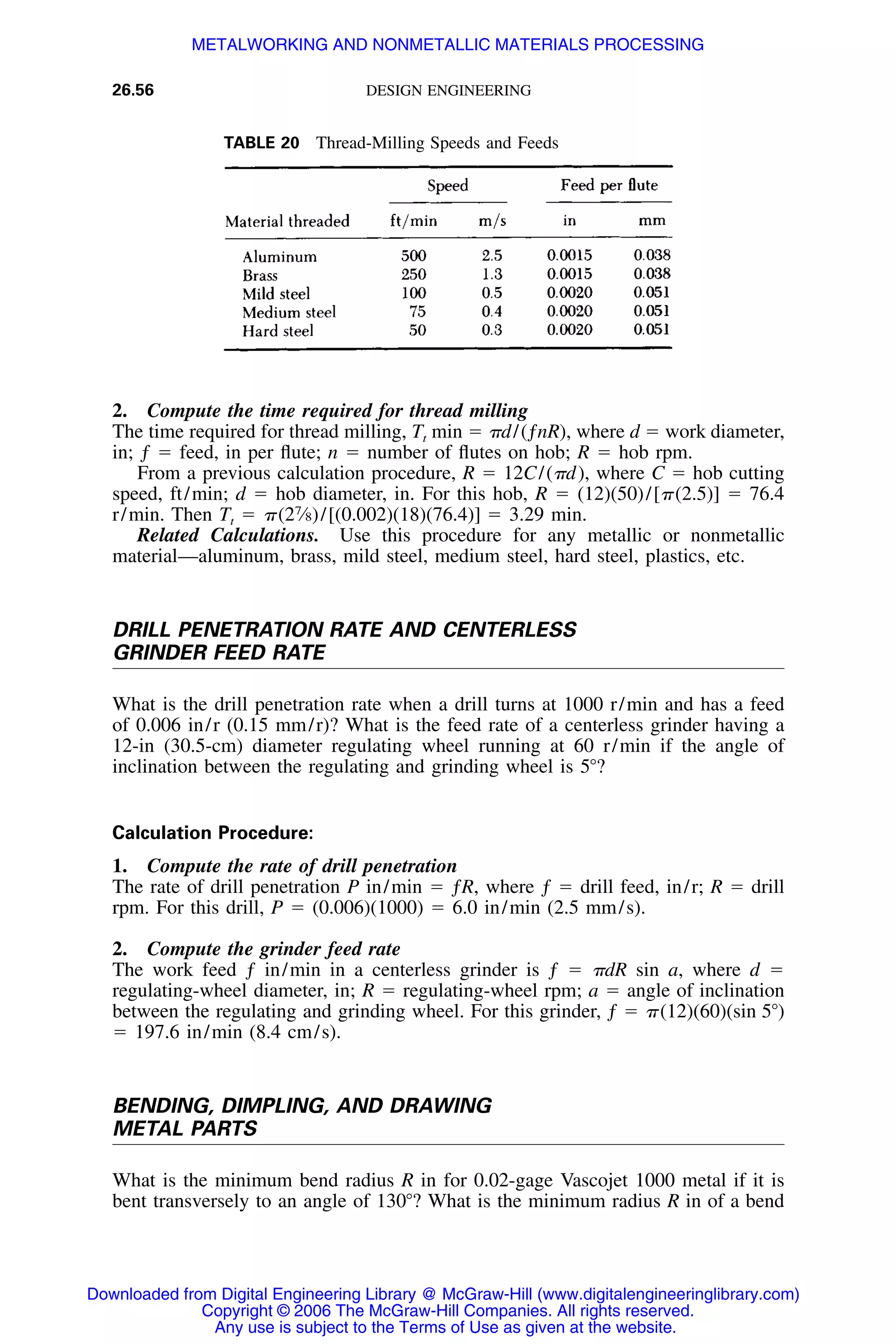 Handbook of mechanical engineering calculations