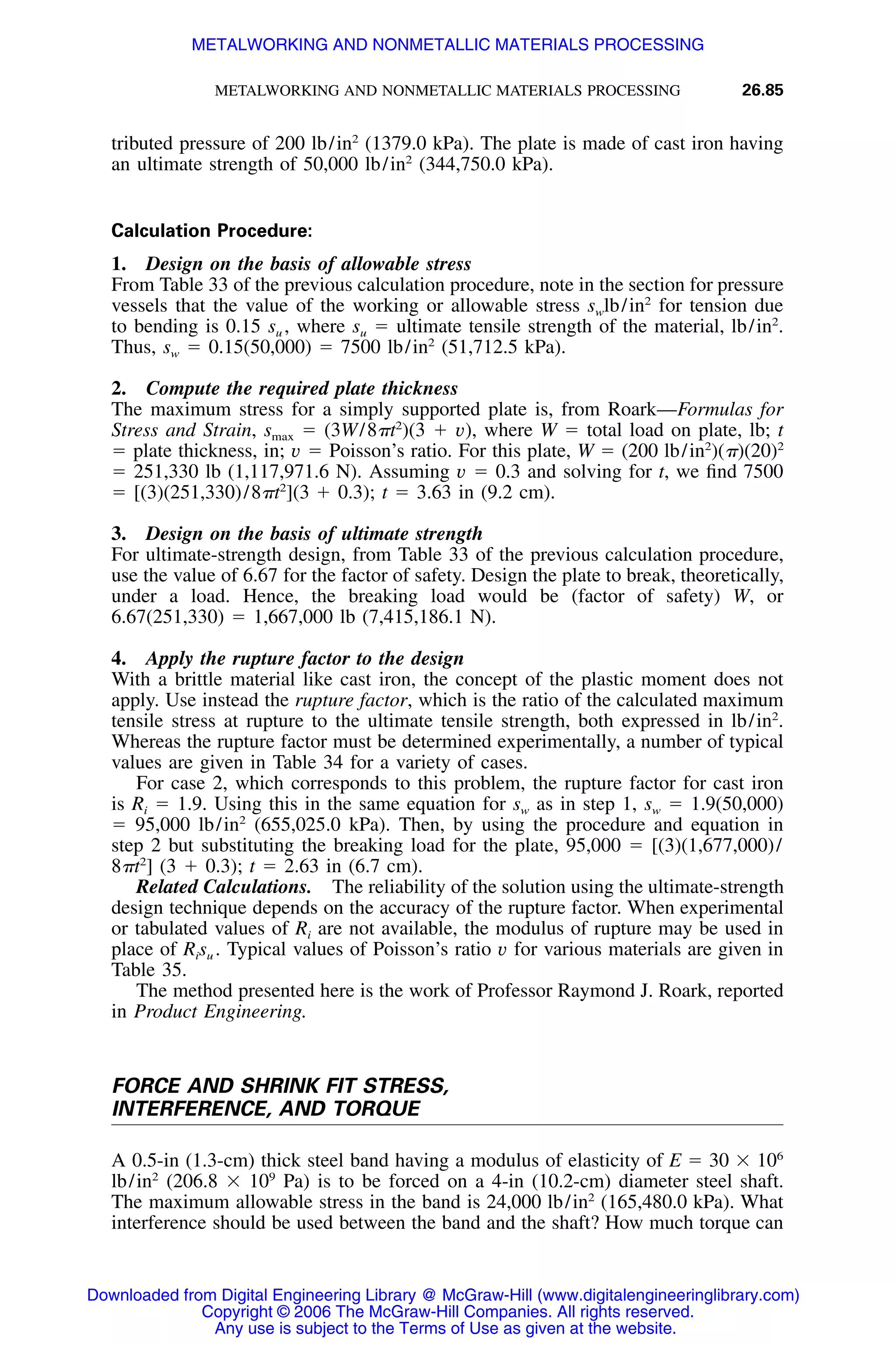 Handbook of mechanical engineering calculations