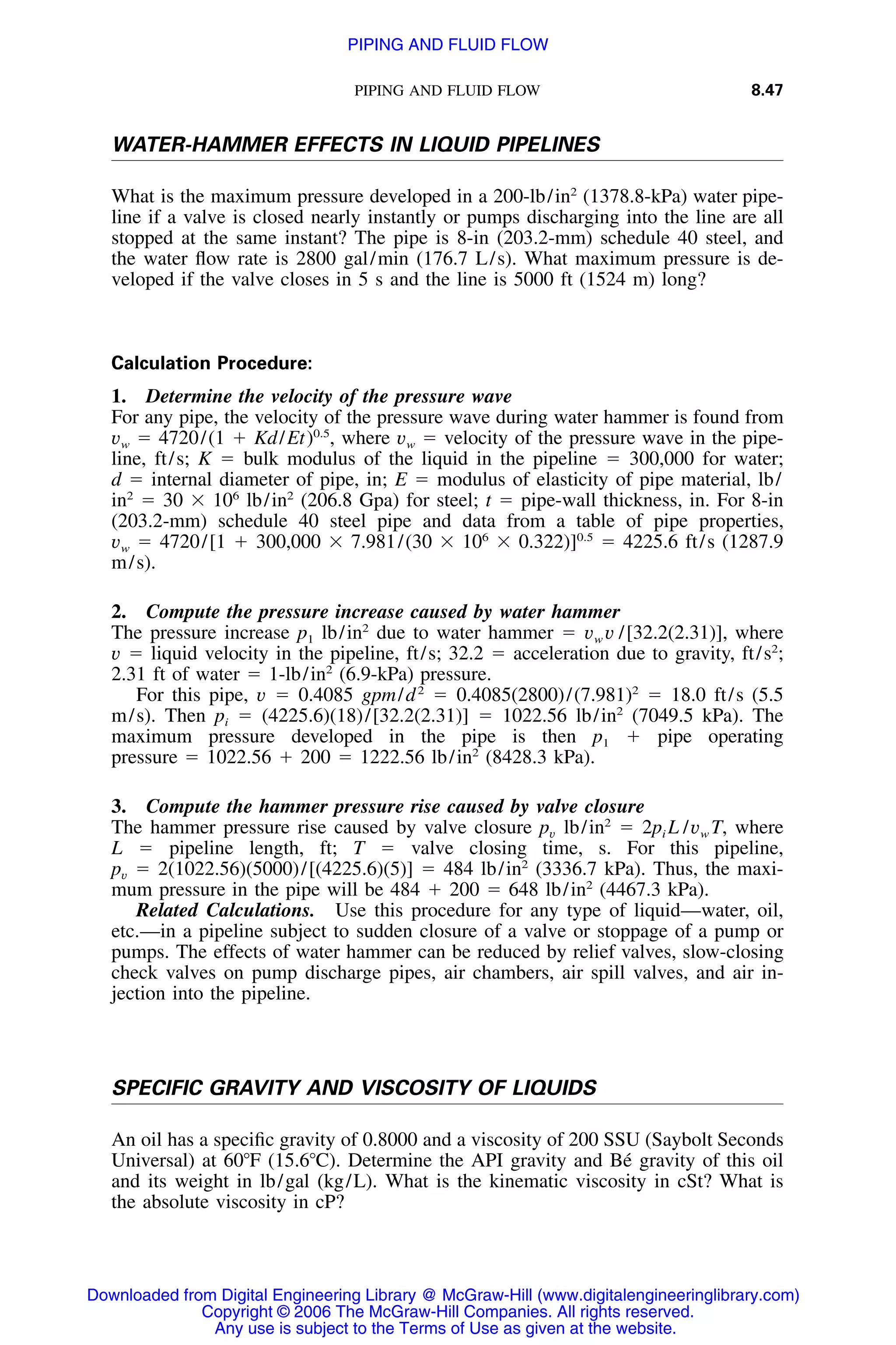 Handbook of mechanical engineering calculations