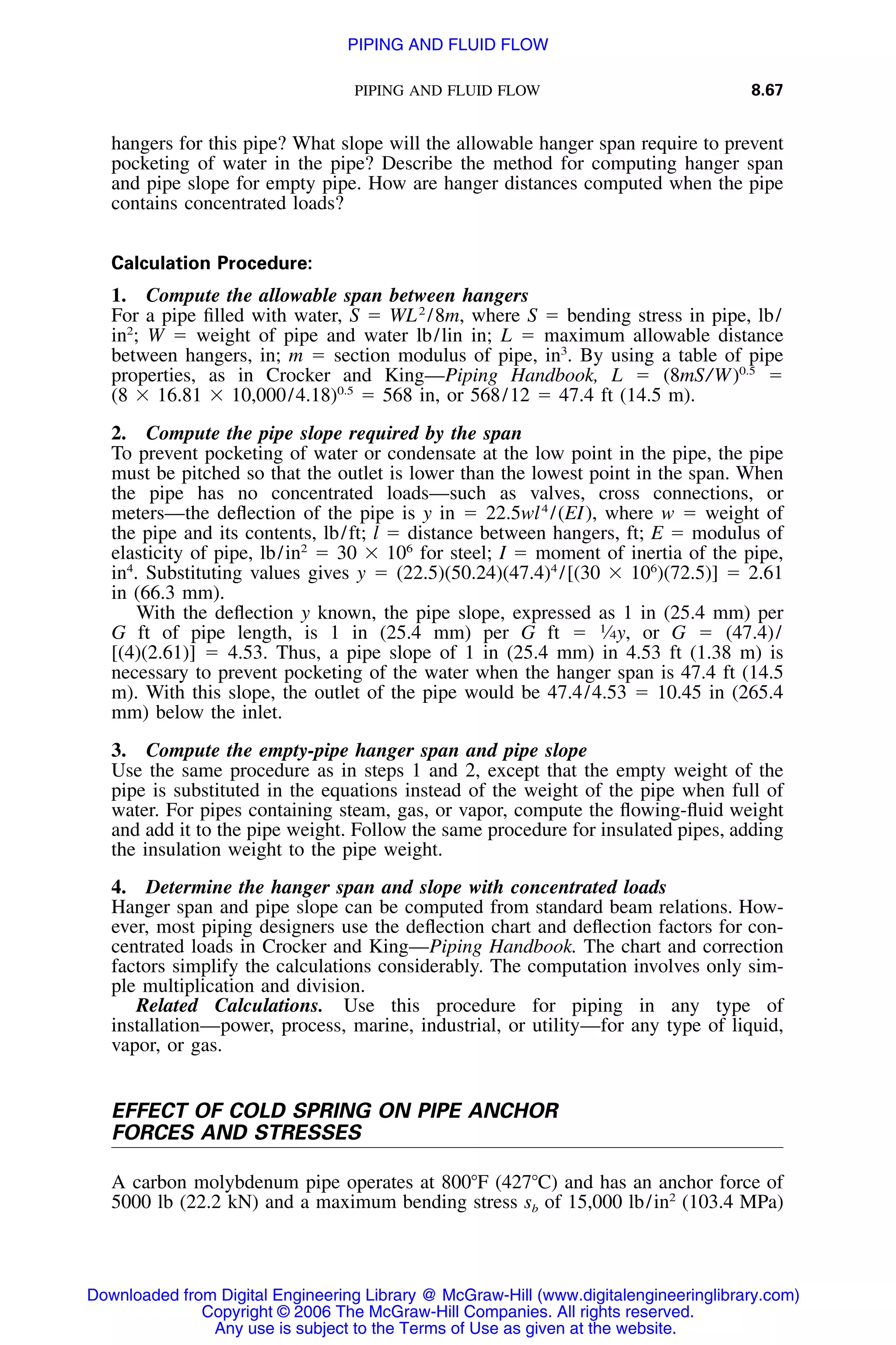 Handbook of mechanical engineering calculations