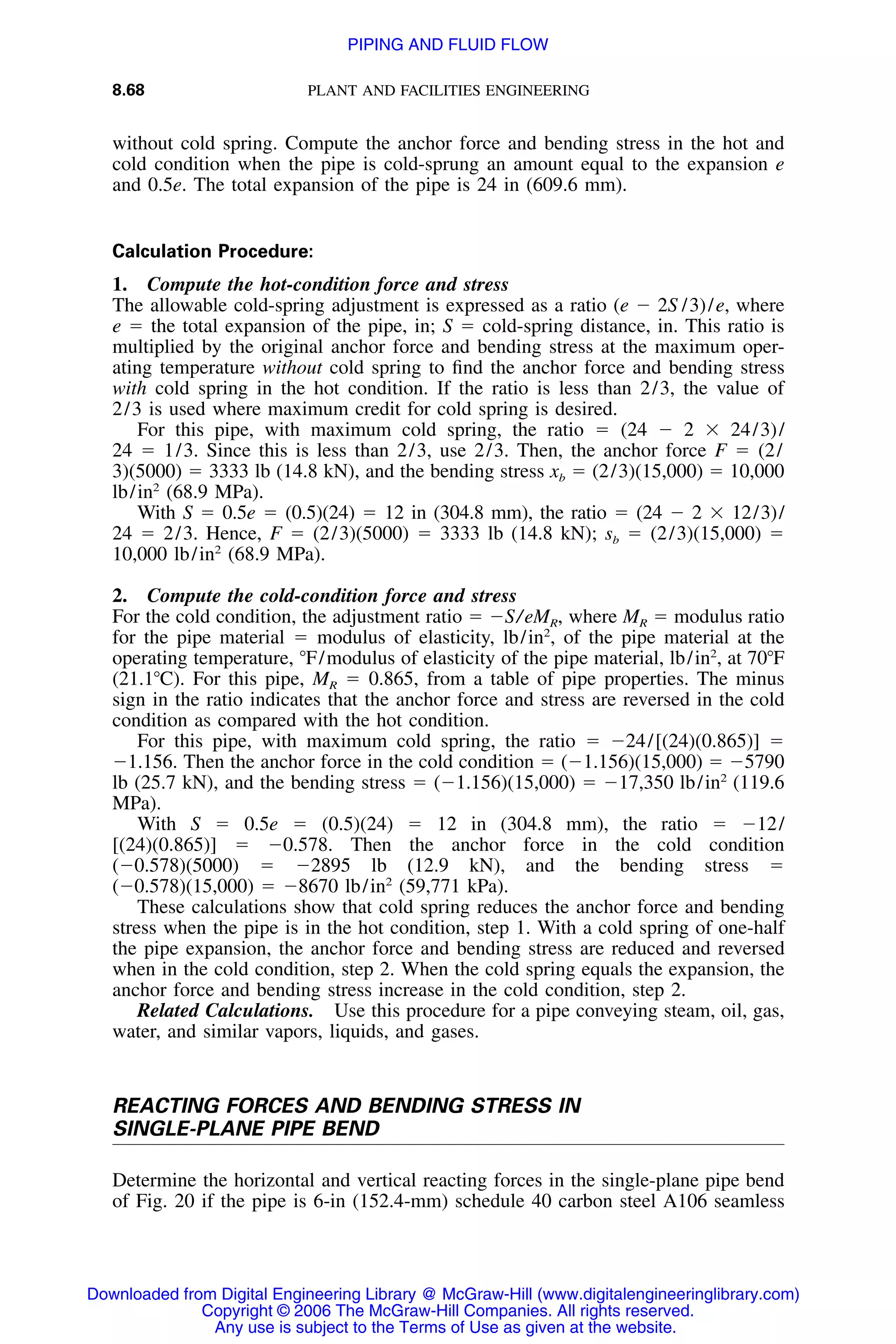 Handbook of mechanical engineering calculations